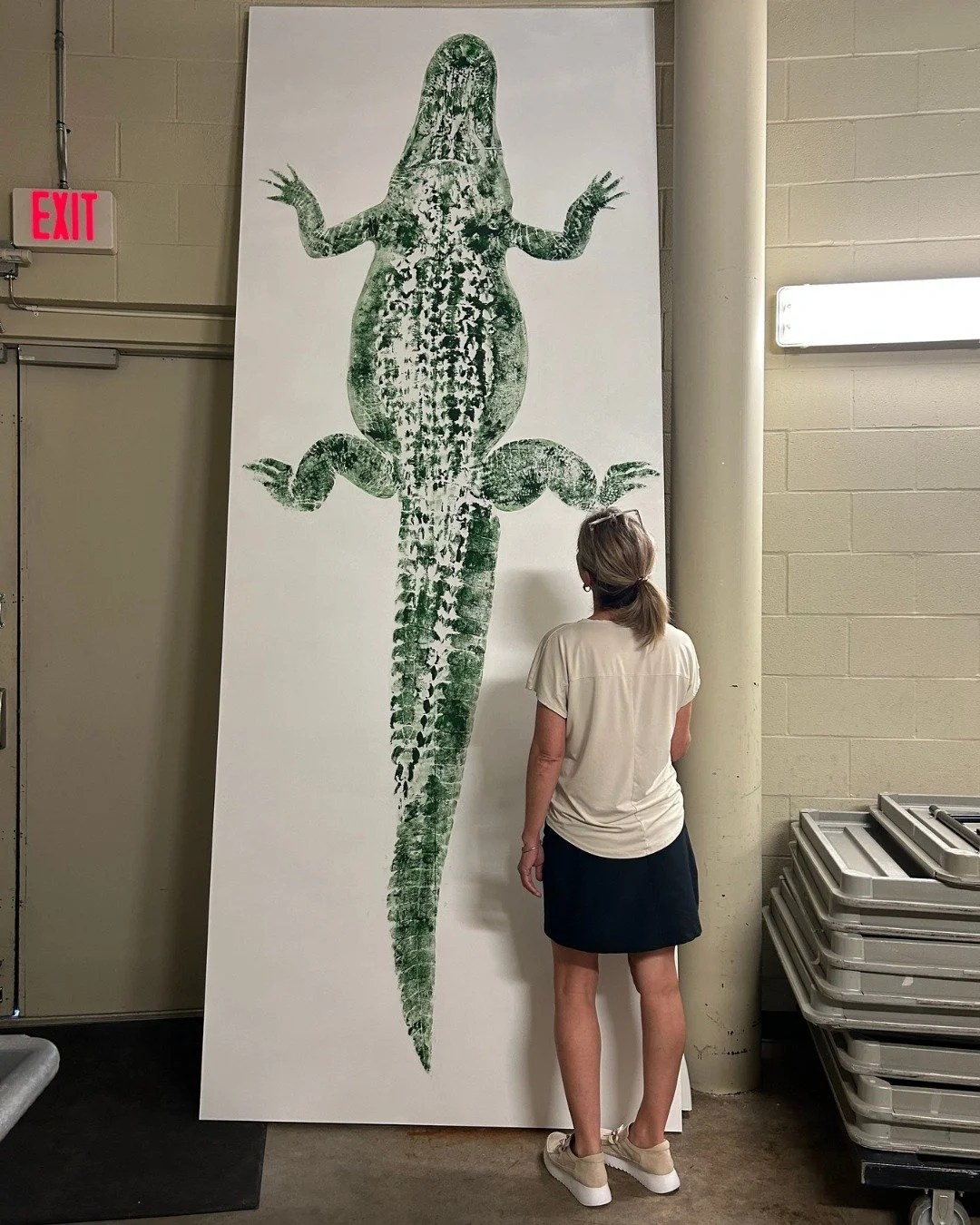 Let&rsquo;s play a game&hellip; "Guess That Gator (Dinosaur**) Size!" 🐊
.
.
.
#animalart #GYOTAKU #louisianaartist #louisianawildlife #supportlocal