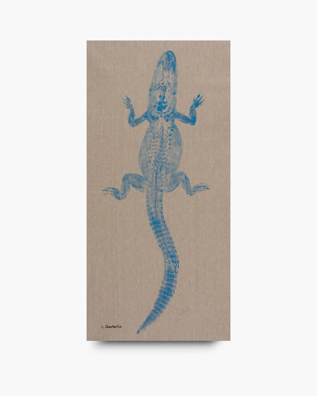 Vermillion is the kind of gator who knows exactly who he is. Bright blue, bold, and perfectly content being the center of attention! 🐊 💙

Printed on natural linen and ready to settle into a new home, adopt Vermillion today: lcharlevillestudios.com/