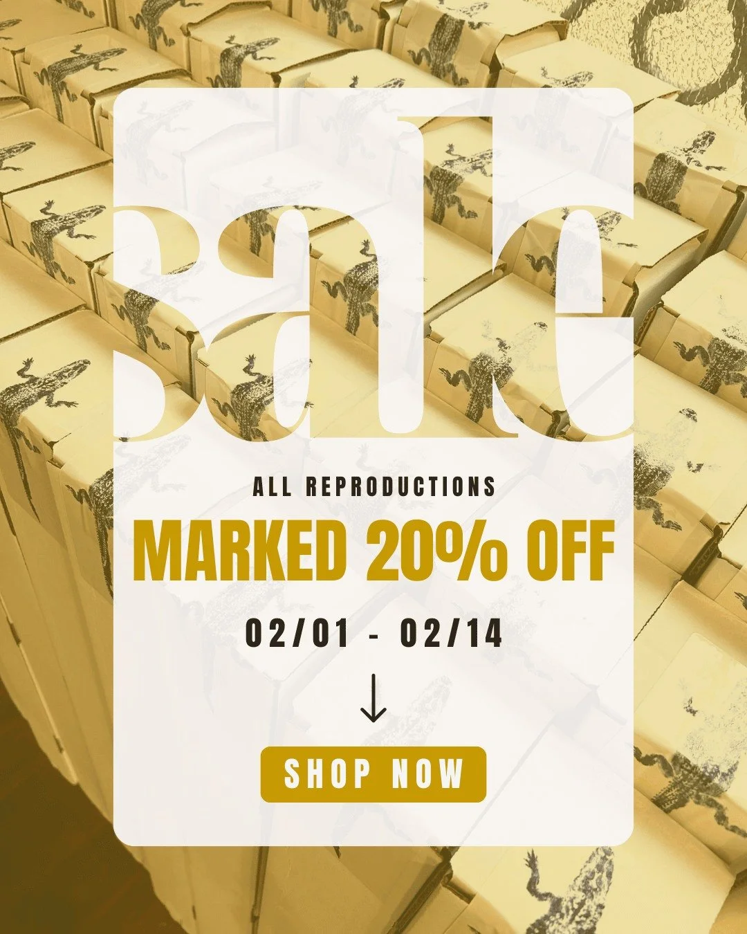 We sure do LOVE our Studio Family! 🐊❤️

Cindy and I were sitting around talking about how grateful we are for y&rsquo;all, and we wanted to do something a little special. Starting right now, every single reproduction on the website is 20% OFF until 