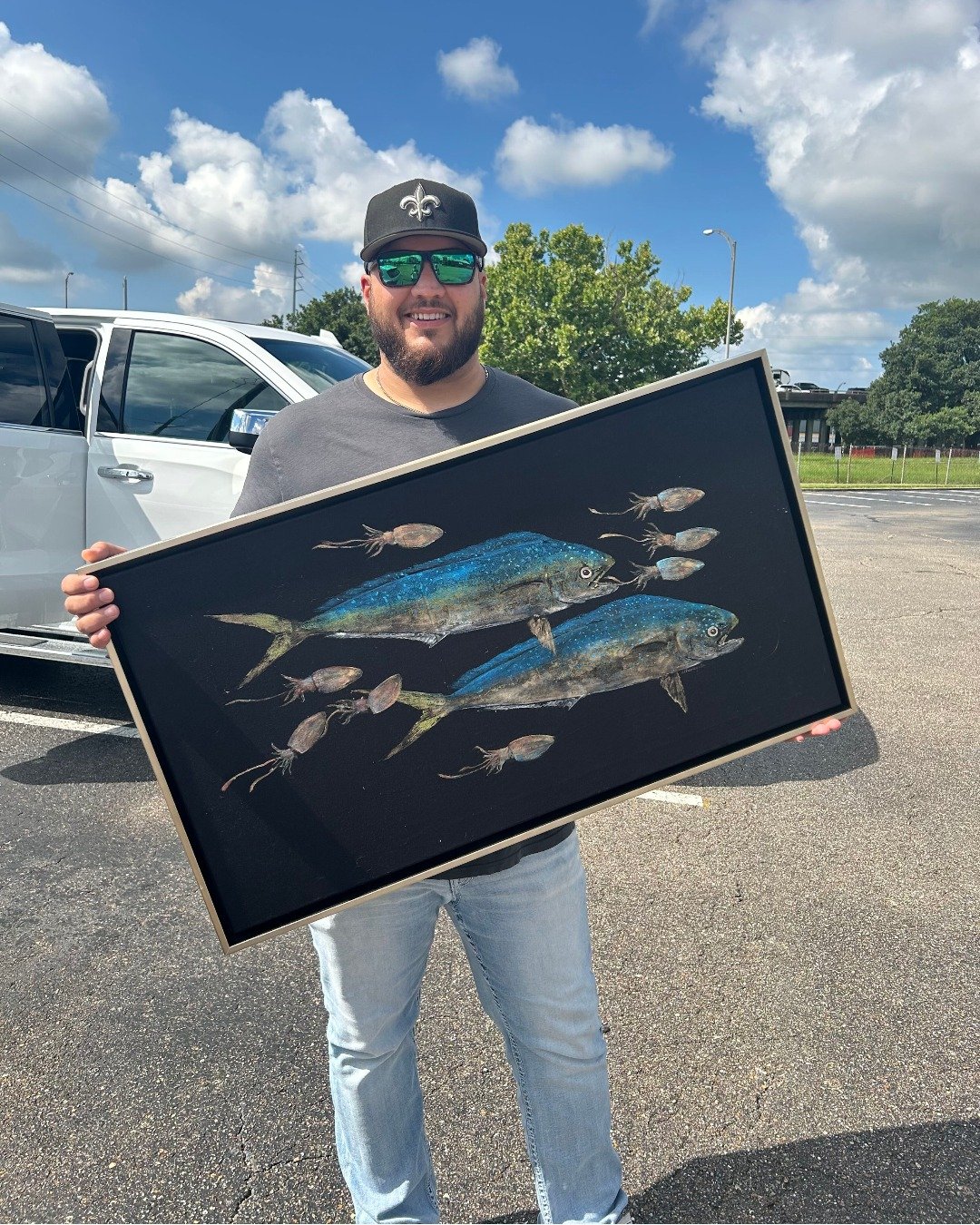 A fish this good-lookin&rsquo; deserves to be seen! 🐟

Chicken (Dolphin) Dinner is officially making their way to Copa Cruzan Creole Restaurant in Gonzales, and I have a feeling they're going to fit right in. Something about Louisiana art living whe