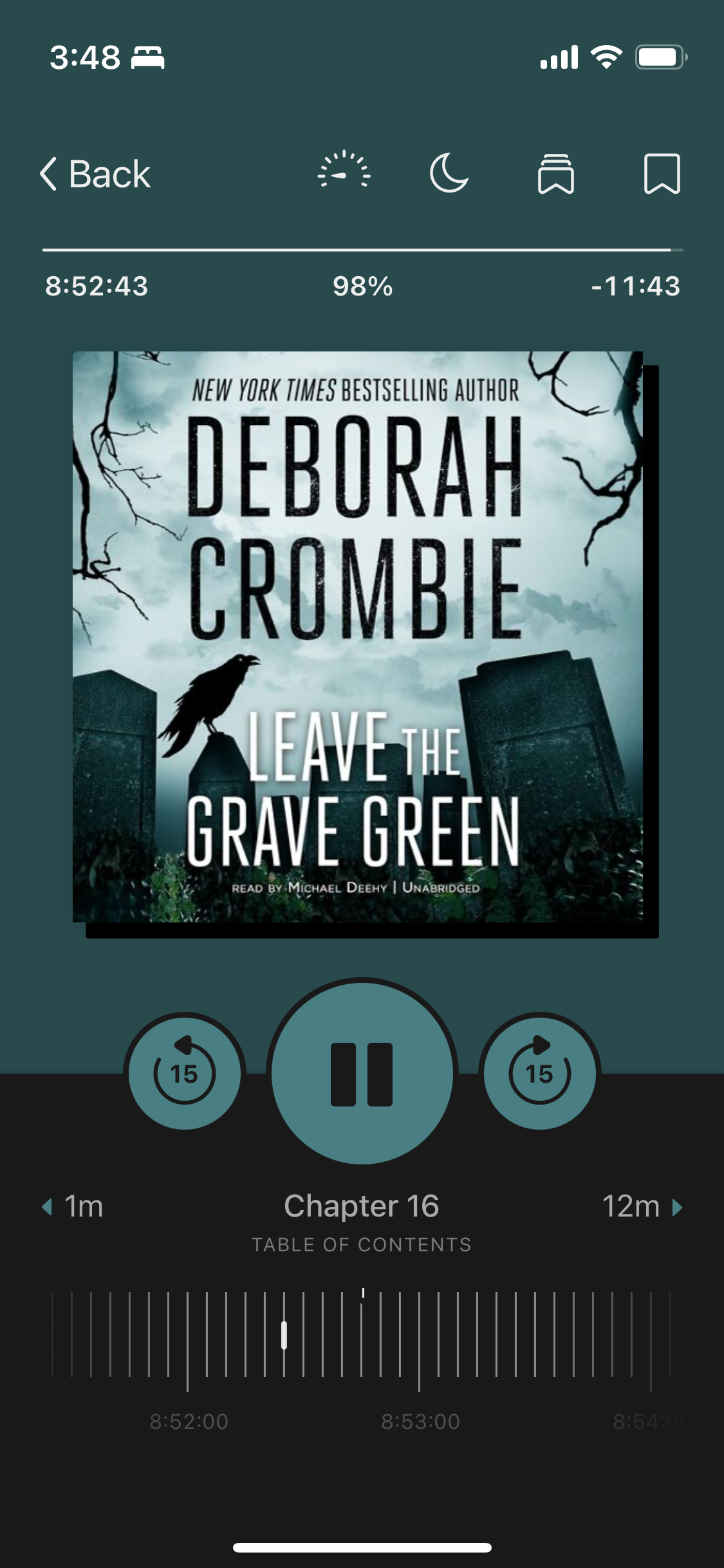 11/26. Getting more invested in the detectives but the plot is still surprising and I just can't believe how often they interview suspects over meals and drinks. Seems a bit unprofessional but what do I know! 