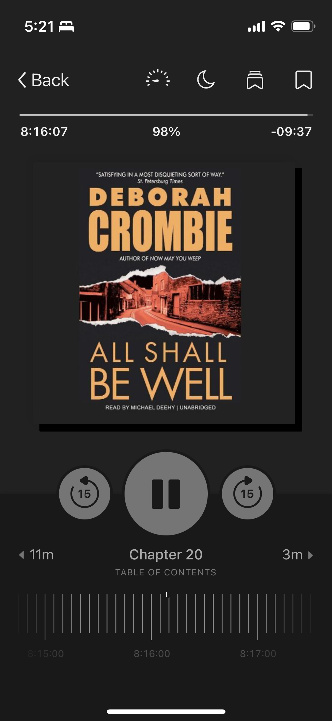 11/10/25. My mom implored me to keep reading the series and I've definitely warmed to the writing and the detectives. Felt like the plot was too out of left field to guess, though. 