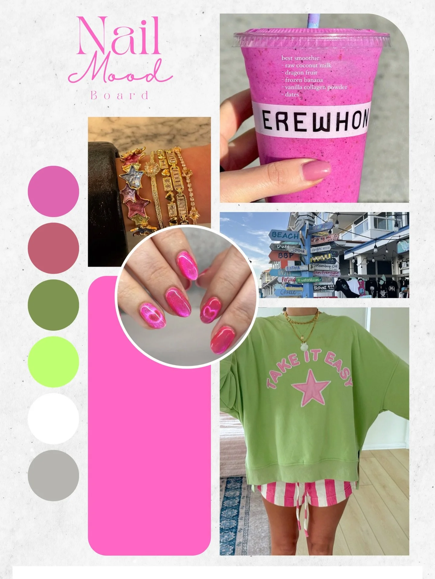 ⭐️MOOD BOARD SERIES⭐️ - ft Kate T  @katedidmynails 💚🎀🌴🍉