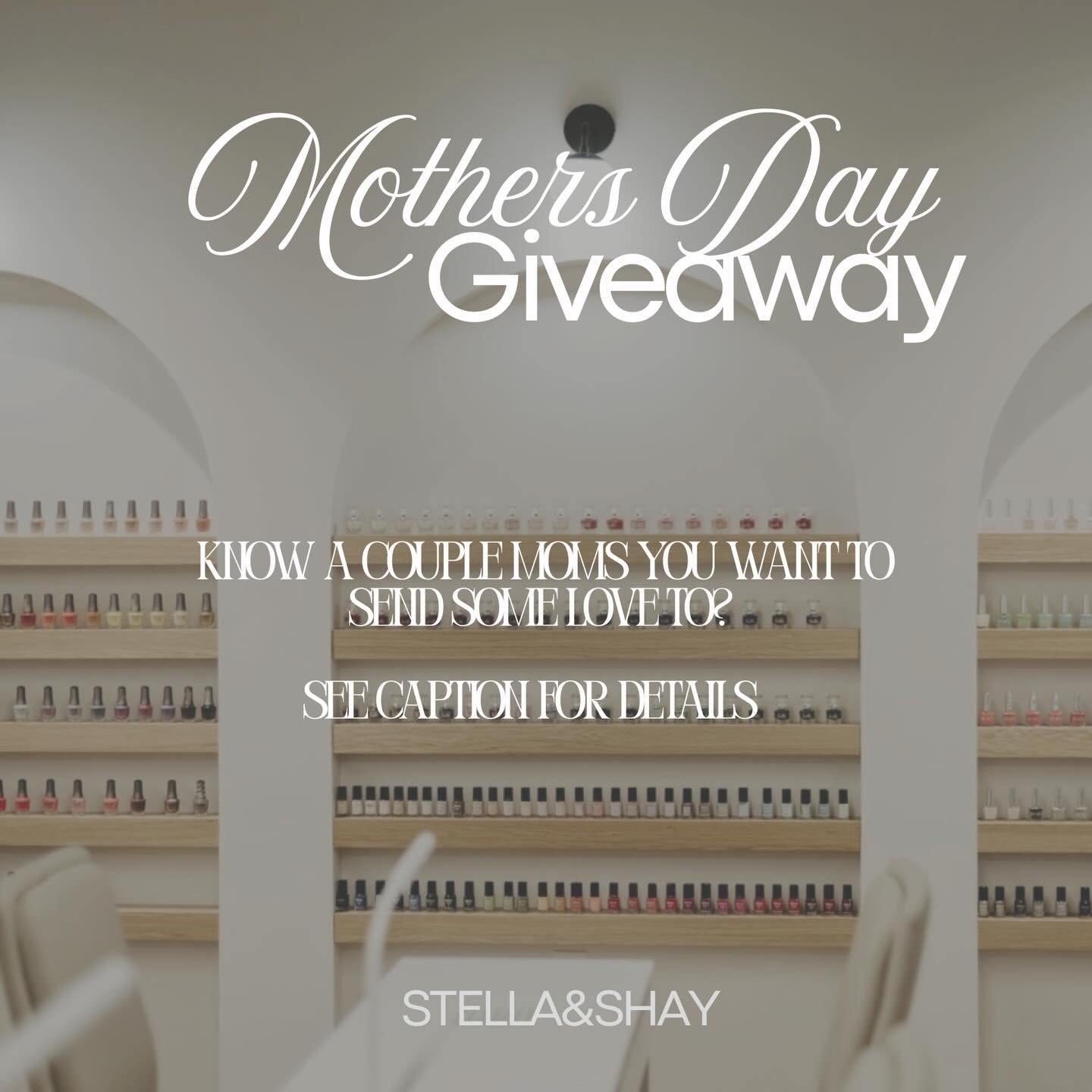 Nominate a mom who deserves a little extra pampering this summer 💛

We&rsquo;re choosing 3 moms to win one of these treats:
✨ Gel Manicures (June&ndash;August) 
✨ Classic Pedicures (June&ndash;August) 
✨ Beauty Bar Blowouts (June&ndash;August) 
*lim