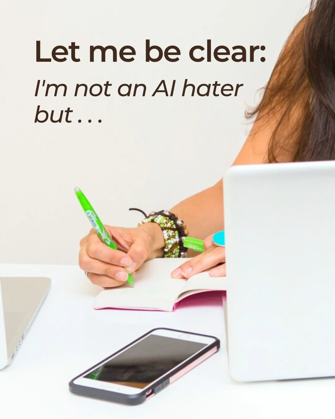 But here's what most people are getting wrong.

I fully embrace AI as a tool to help us create things faster, to bring ideas to life, to translate, research, draft, and brainstorm. I wish I'd had AI back in high school when I was drowning in projects