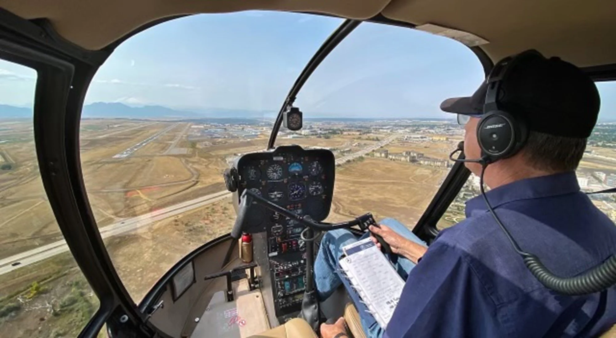 Mile High Rotors Flight Instruction in Action From Cockpit
