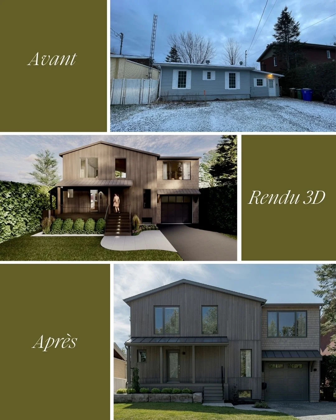 &quot;Du r&ecirc;ve &agrave; la r&eacute;alit&eacute;! 
Apr&egrave;s l&rsquo;achat d&rsquo;un chalet qui demandait une r&eacute;novation majeure, notre cliente a choisi de compl&egrave;tement transformer cette r&eacute;sidence pour enrichir son milie