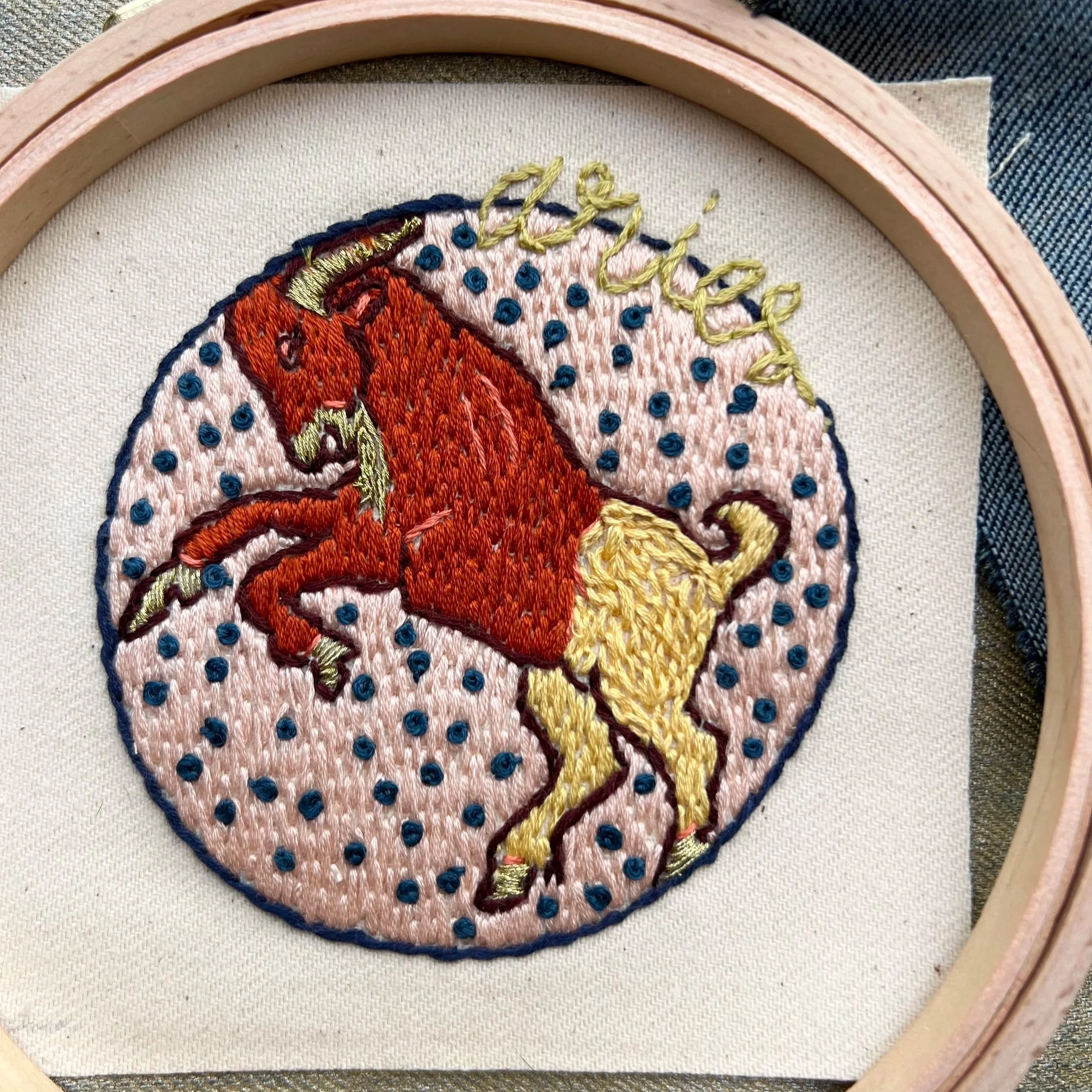 Aries Embroidered Zodiac Patch