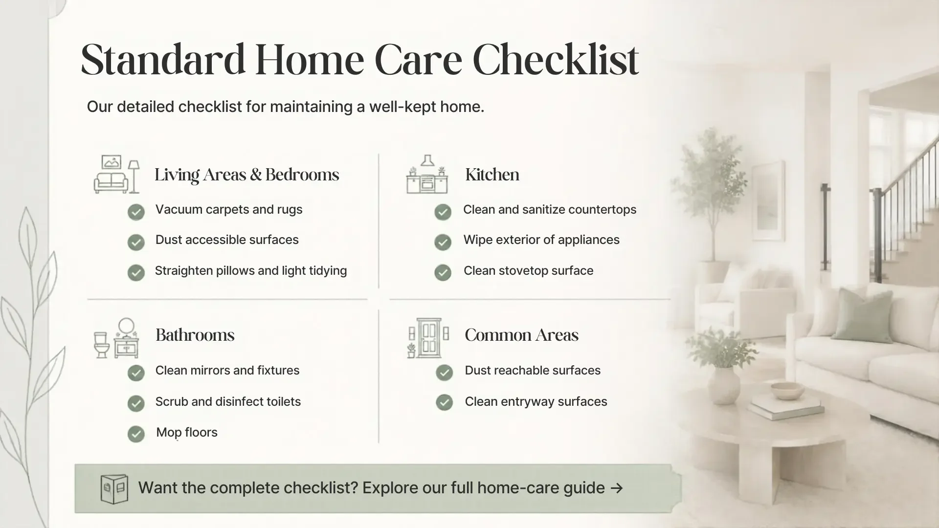 Home Cleaning Checklist