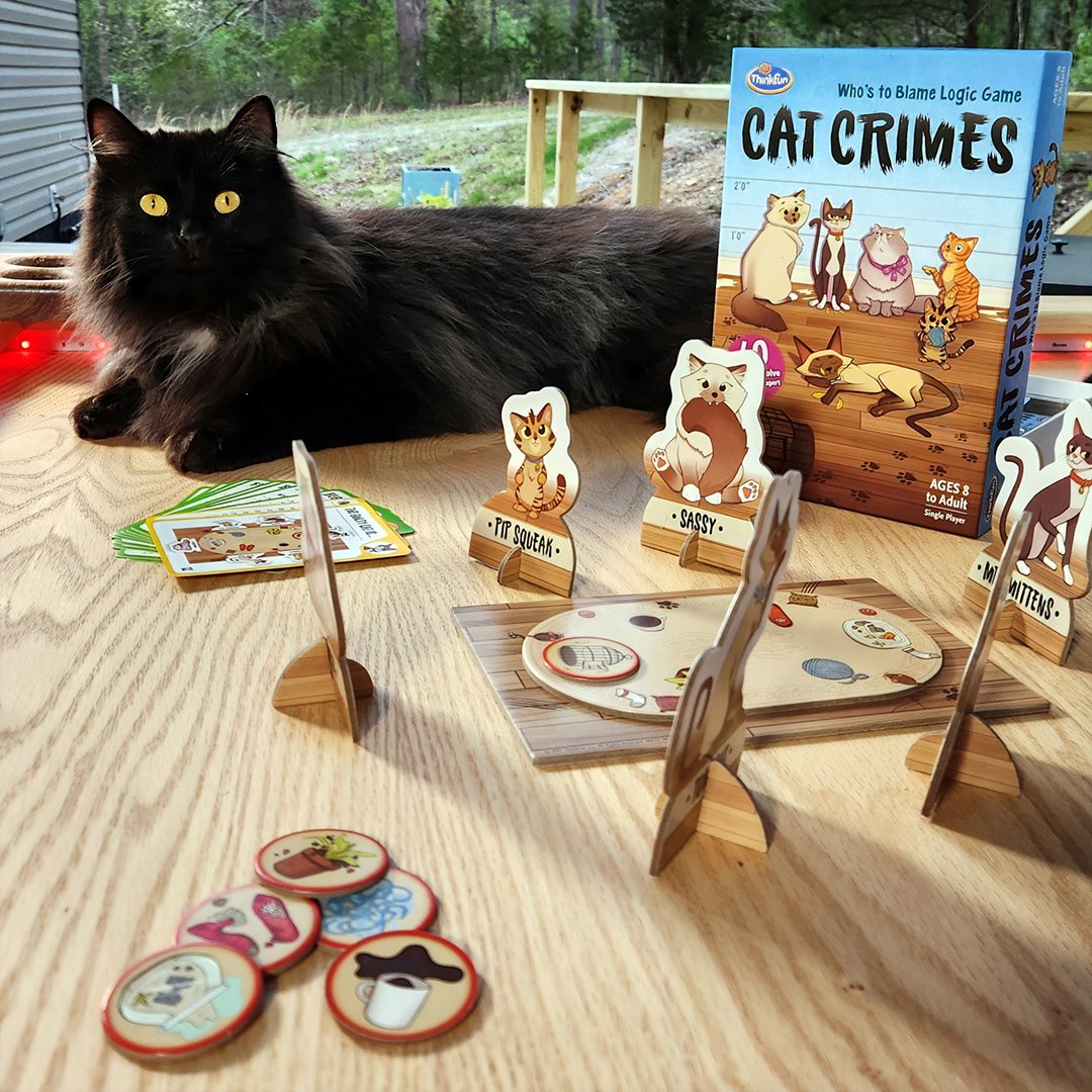 In the world of board games, where strategy and skill often take center stage, &quot;Cat Crimes&quot; saunters in and uses none of those. This single-player game gives you clues to deduce and find the logical answer. With its playful premise and feli
