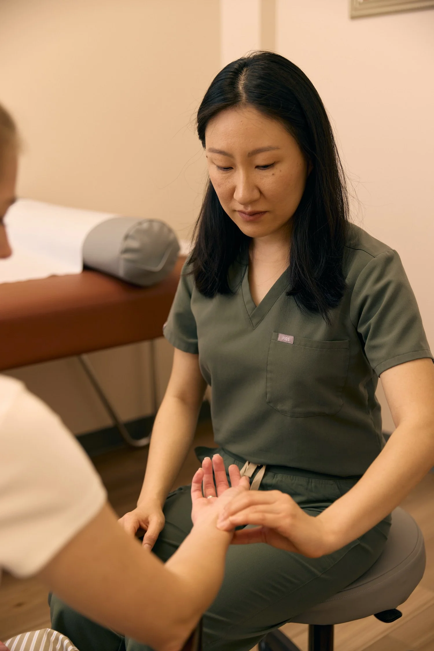 Dr. Patricia Lee with patient