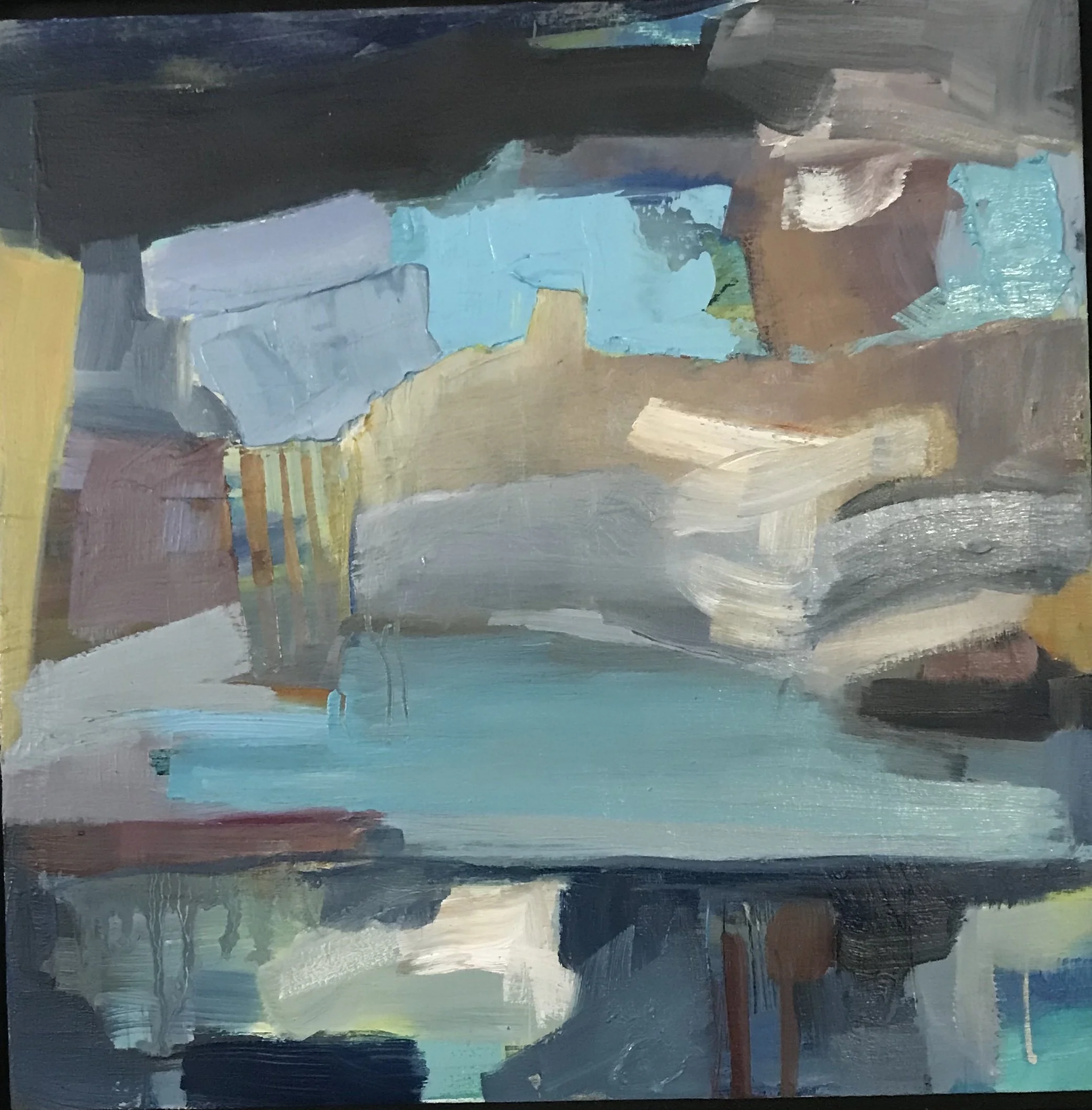 Grassi @ Solstice, 10x10" (framed), oil on panel, $450