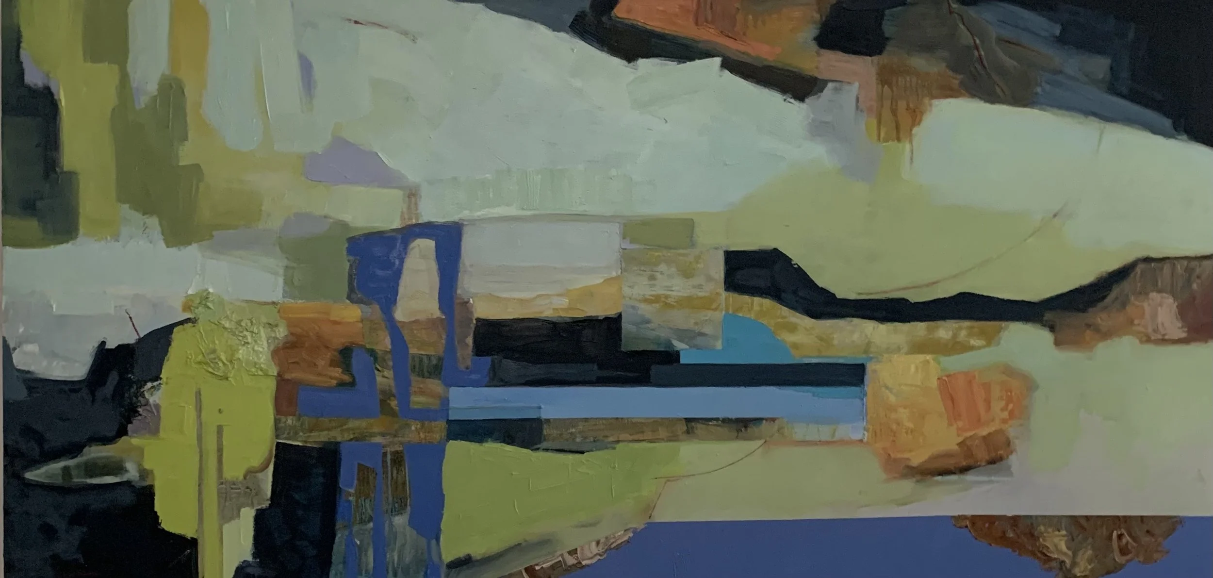 As if From the Air 2,  24x48", oil on panel, $2520