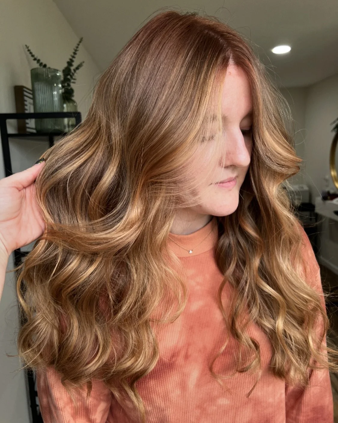 Red is the new blonde I don&rsquo;t make the rules 
.
.
.
.
#ginger #redhairdontcare #longhair #watervilleohio #ohiohaircolorist #copperhair