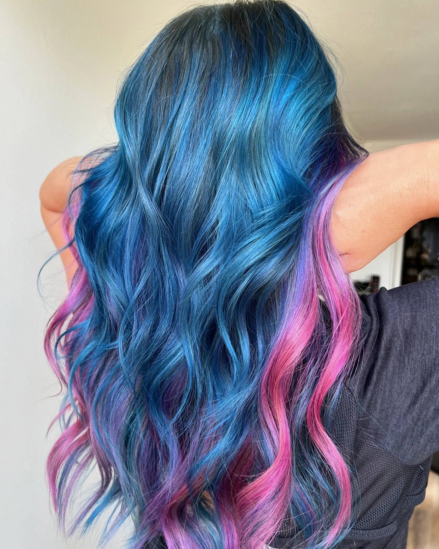 Wait..this looks awfully familiar&hellip;
@abs.winter new hair accidentally matching @bearingsband album The Best Part About Being Human
.
.
.
.
#bluehair #bearings #ohiohairstylist #rainbow color #watervilleohio #toledoohio