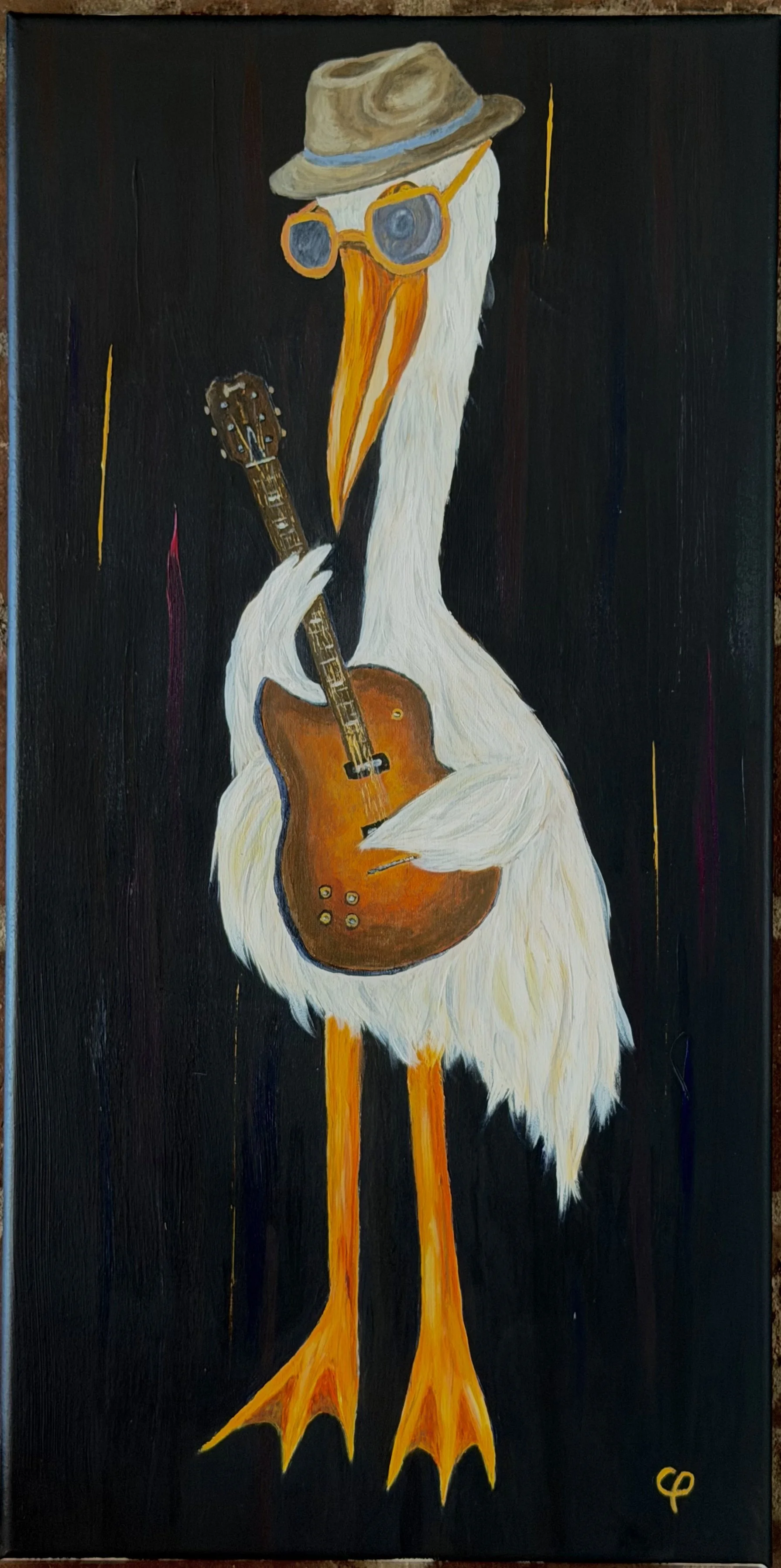 “ Mr. Birdy Guy”, 12x24 Acrylic