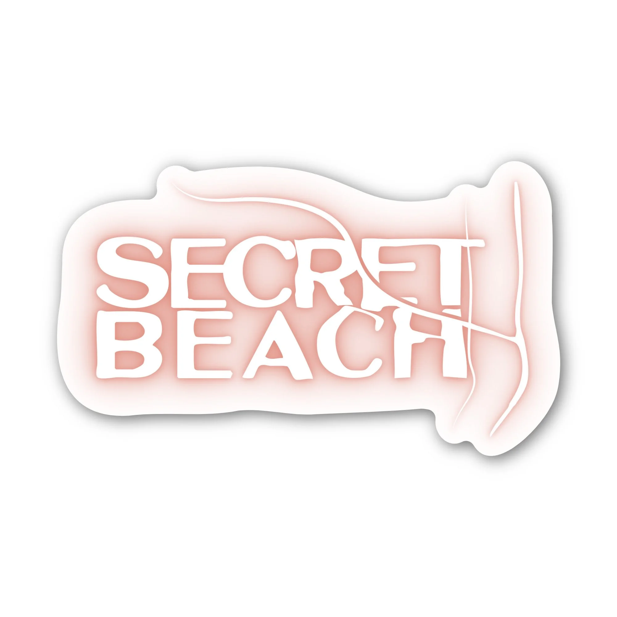 Secret Beach Sticker in Pink