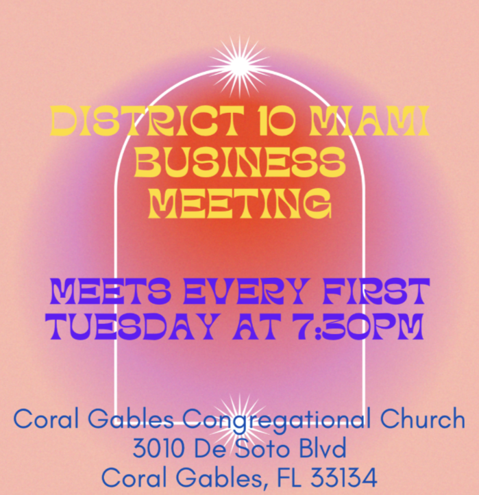 District 10 General Service Business Meeting