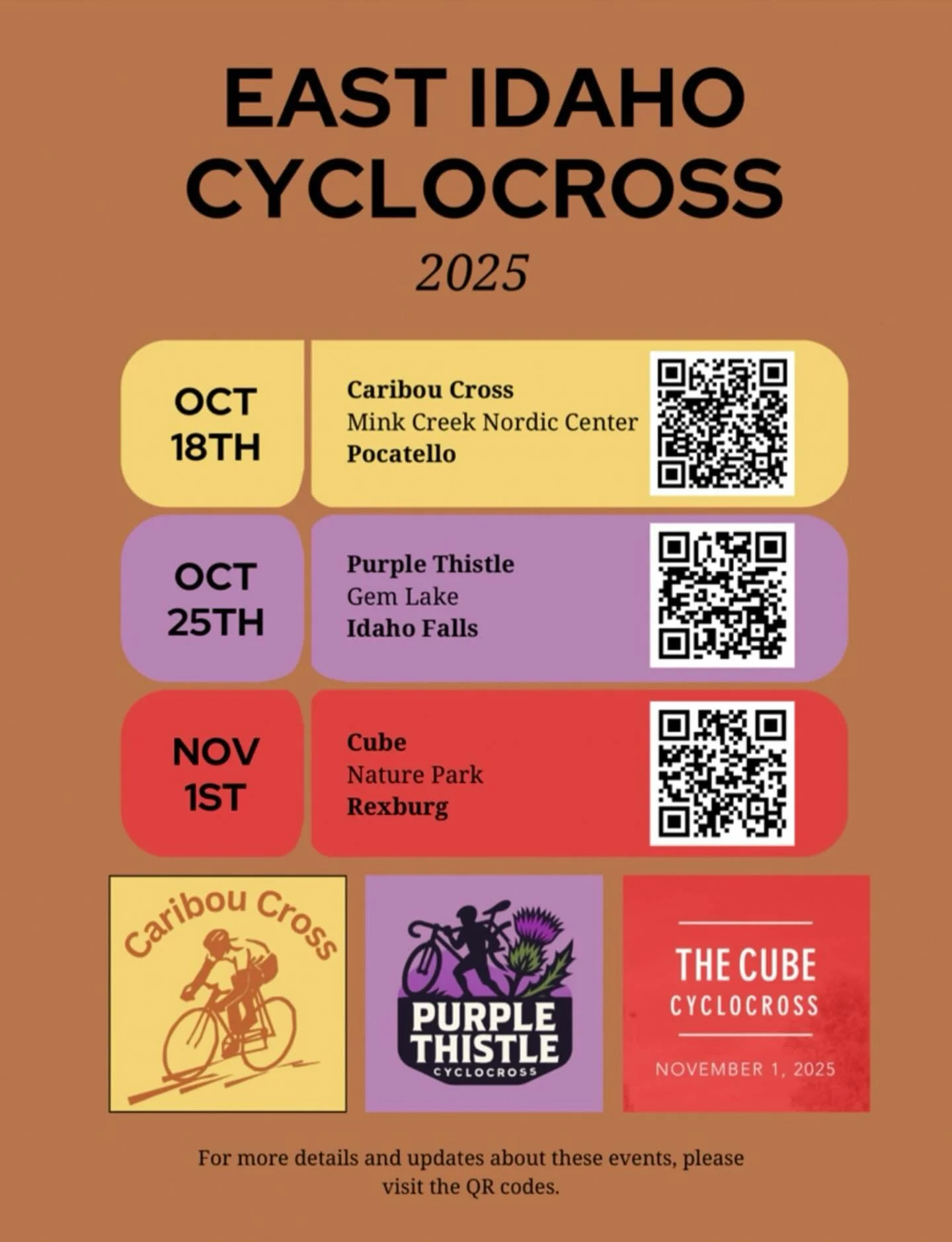 Cross is coming!

East Idaho has a cyclocross series coming up. Don&rsquo;t put those bikes away yet. All bikes are welcome, no excuses!