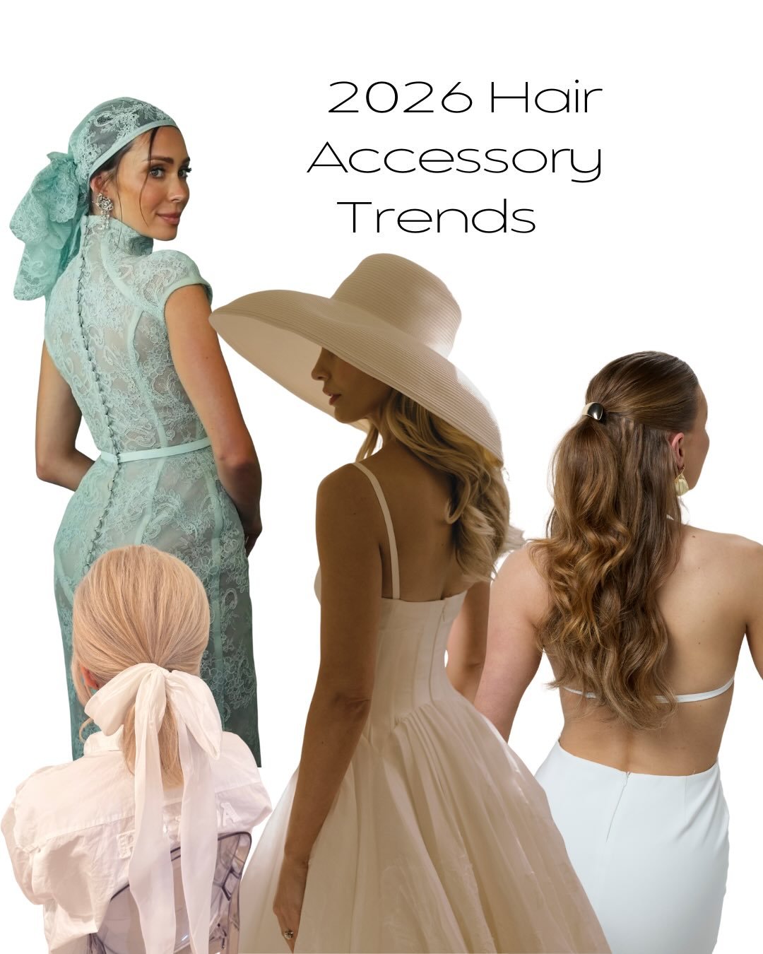 2026 is about considered hair accessories with presence.
Bridal hats and contemporary bandana veils redefine modern bridal style.
Metal hair cuffs, hair jewellery, and pillbox hats for the fashion-forward.
Scarves introduce colour, contrast, and bold