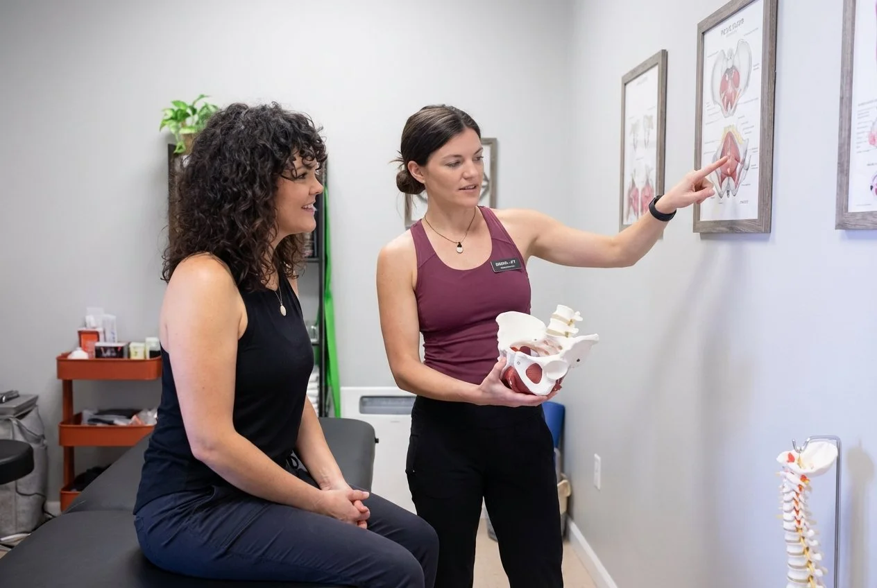 Patient working with a provider at a performance physical therapy clinic in Oakland