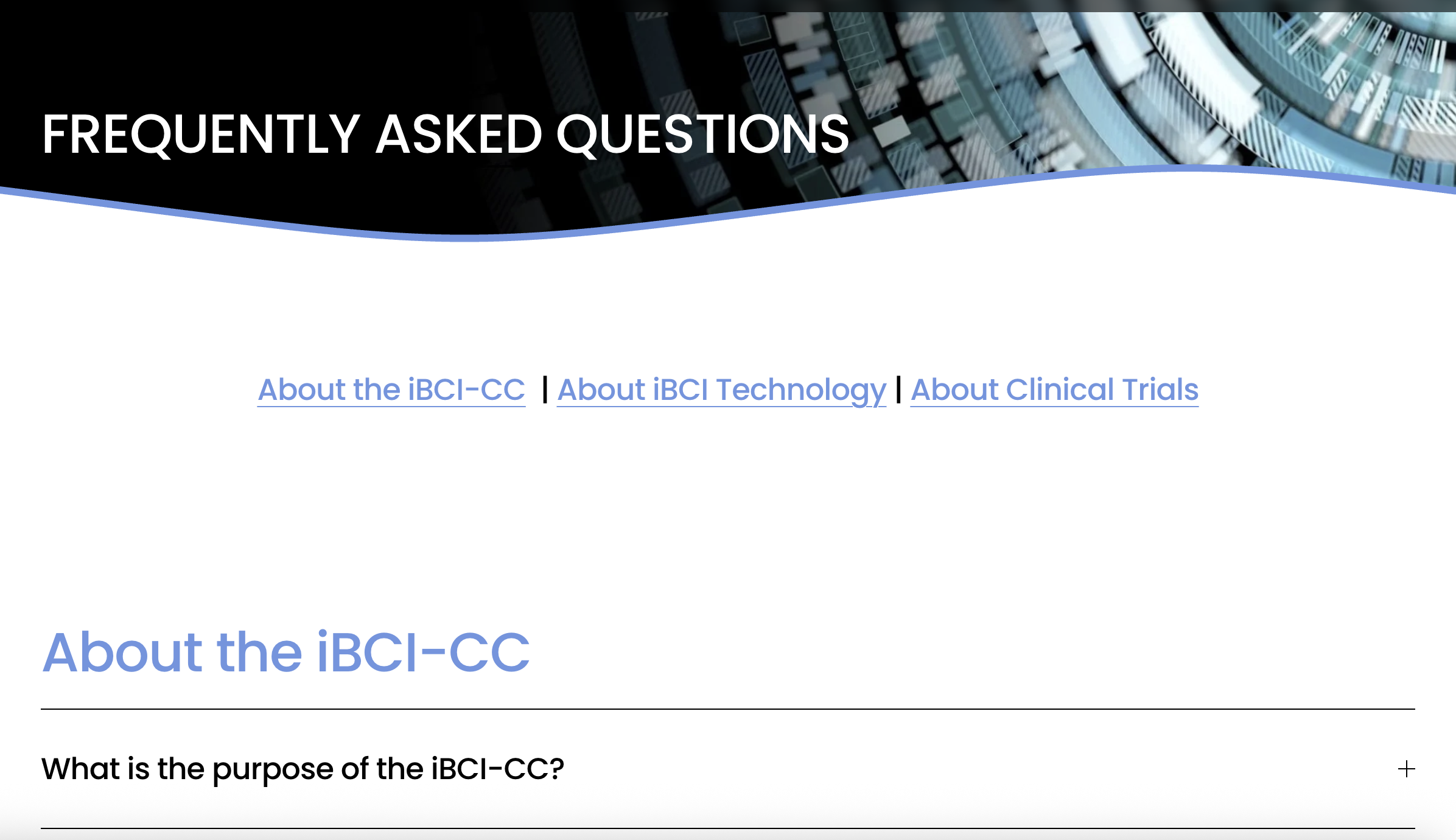 Website FAQ Page