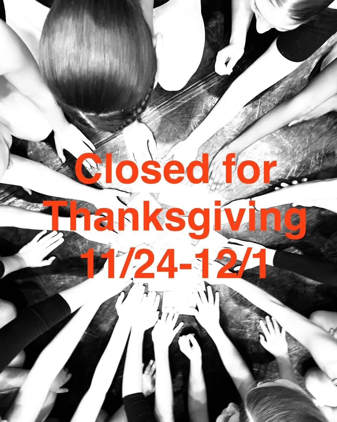 AYBT Academy is closed Thanksgiving break 11/24-12/1. Have a safe holiday.