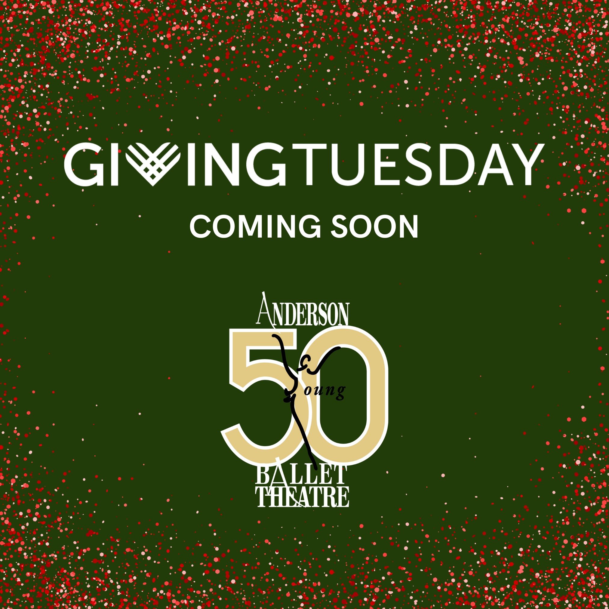 Giving Tuesday is just around the corner! 
.
Mark your calendars for December 3rd and join us in celebrating the power of the arts. Your support helps us continue inspiring dancers of all ages and bringing enchanting performances to our community. 🩰