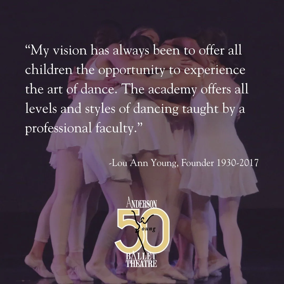Today is the day! This #GivingTuesday, help Anderson Young Ballet Theatre continue its mission to bring the art of dance to everyone. Your donation supports performances, scholarships, upkeep of the Historic Big Four Arts Depot, and so much more. 

L
