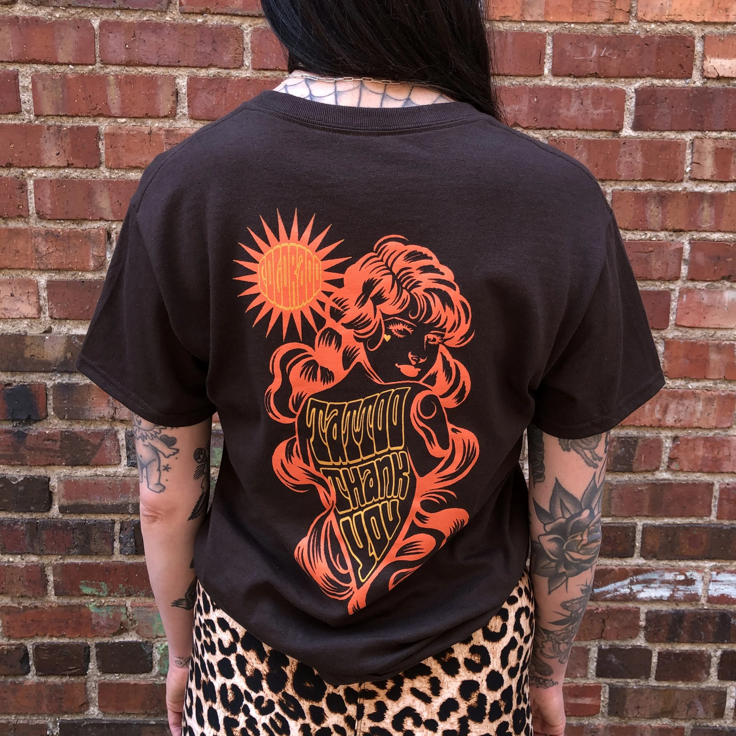 Tattooed Lady T-Shirt | Brown