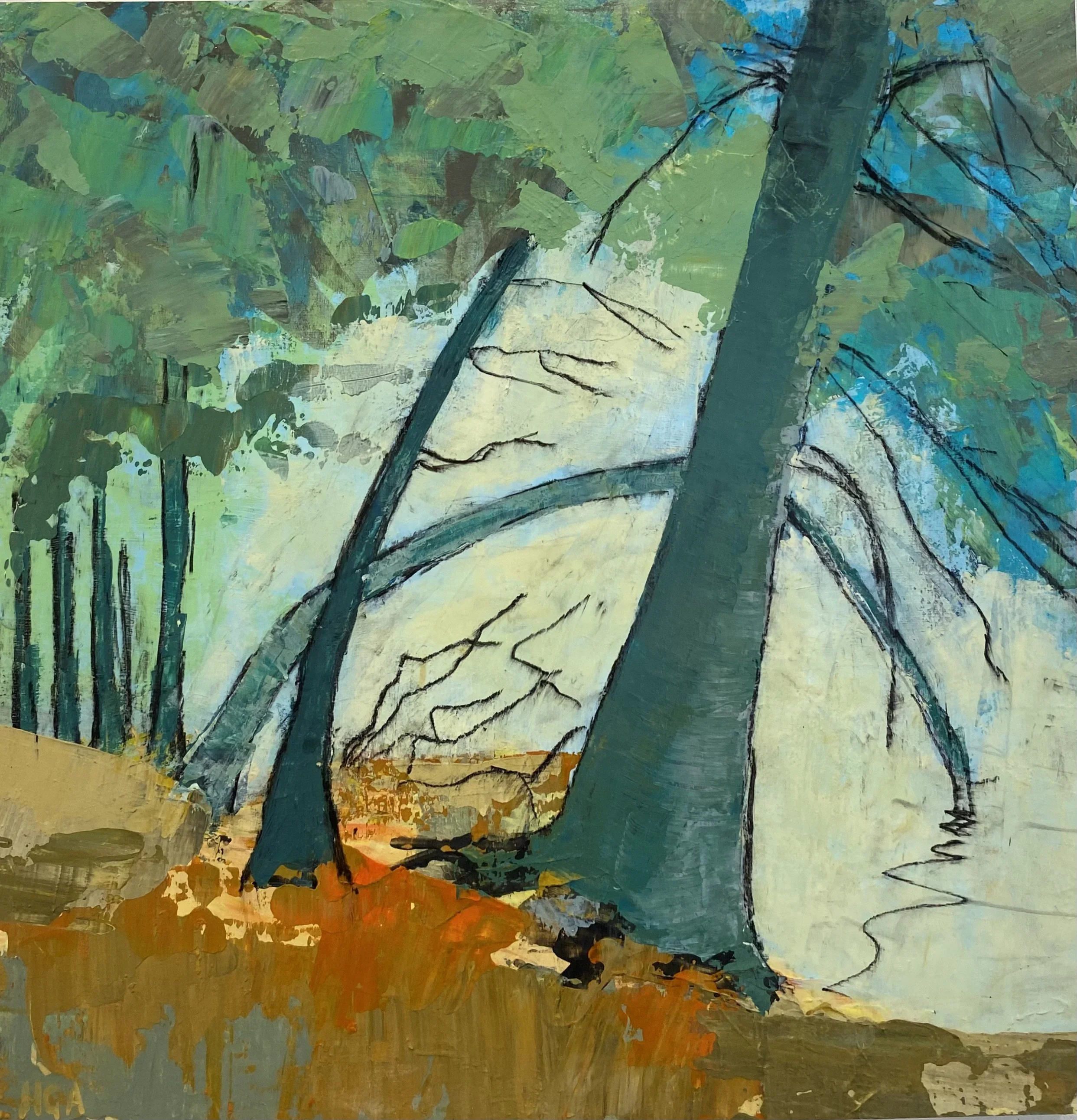 Another grateful day on planet earth  | 12" x 12"  | SOLD