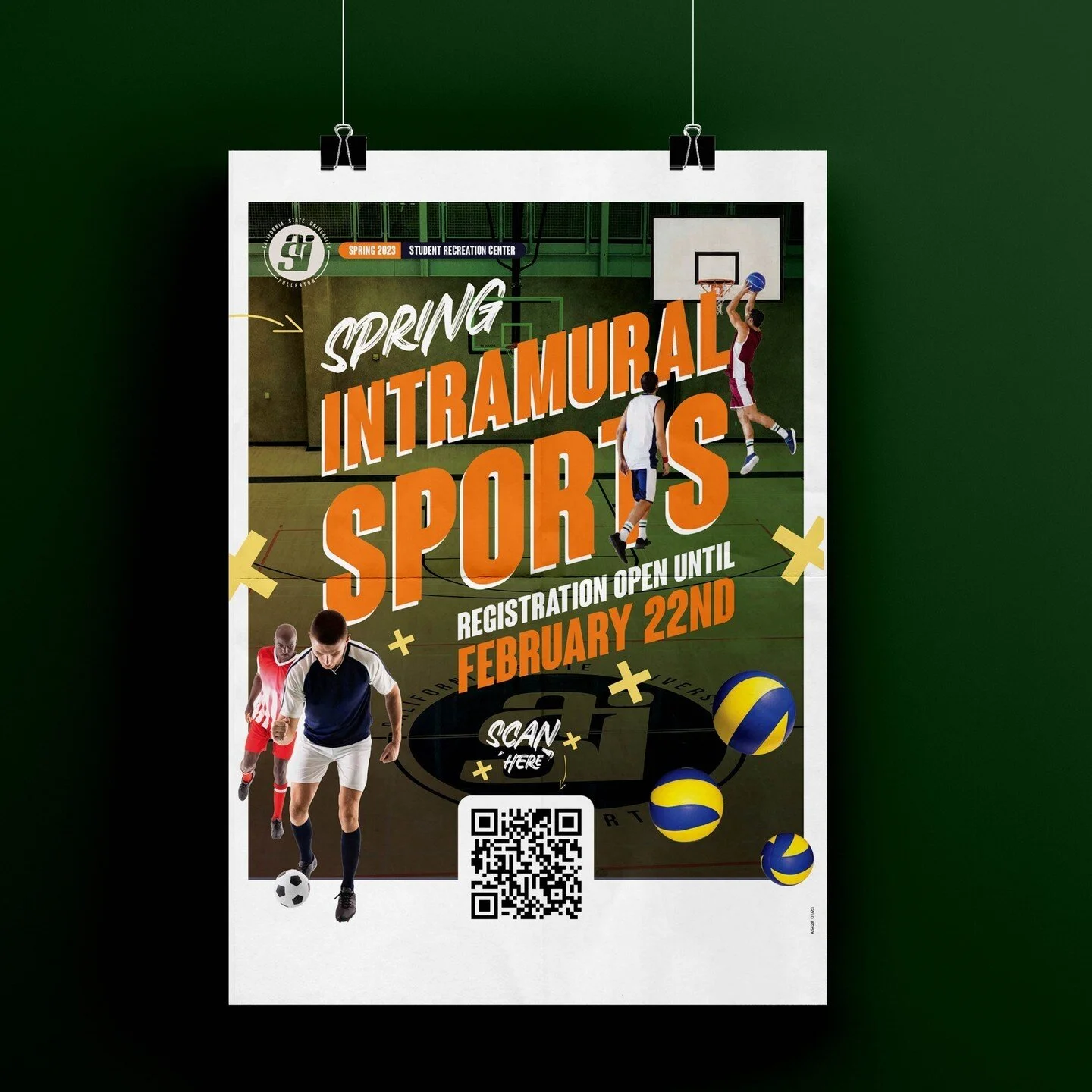Poster and social media posts design for Student Recreation Center 😗

#asi#csuf#csufcota##studentwork#springintramuralsports#posterdesign