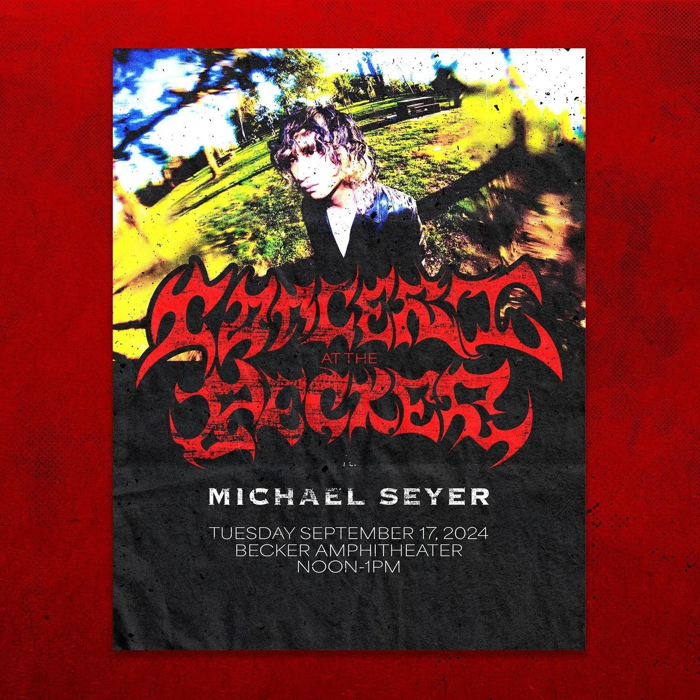 Concert at the Becker ft. Michael Seyer

This was officially my last project at ASI before I got 'kicked out'... twice!

The poster design was inspired by Michael Seyer&rsquo;s tour graphics, featuring a flat, simple, 2D style with some added texture