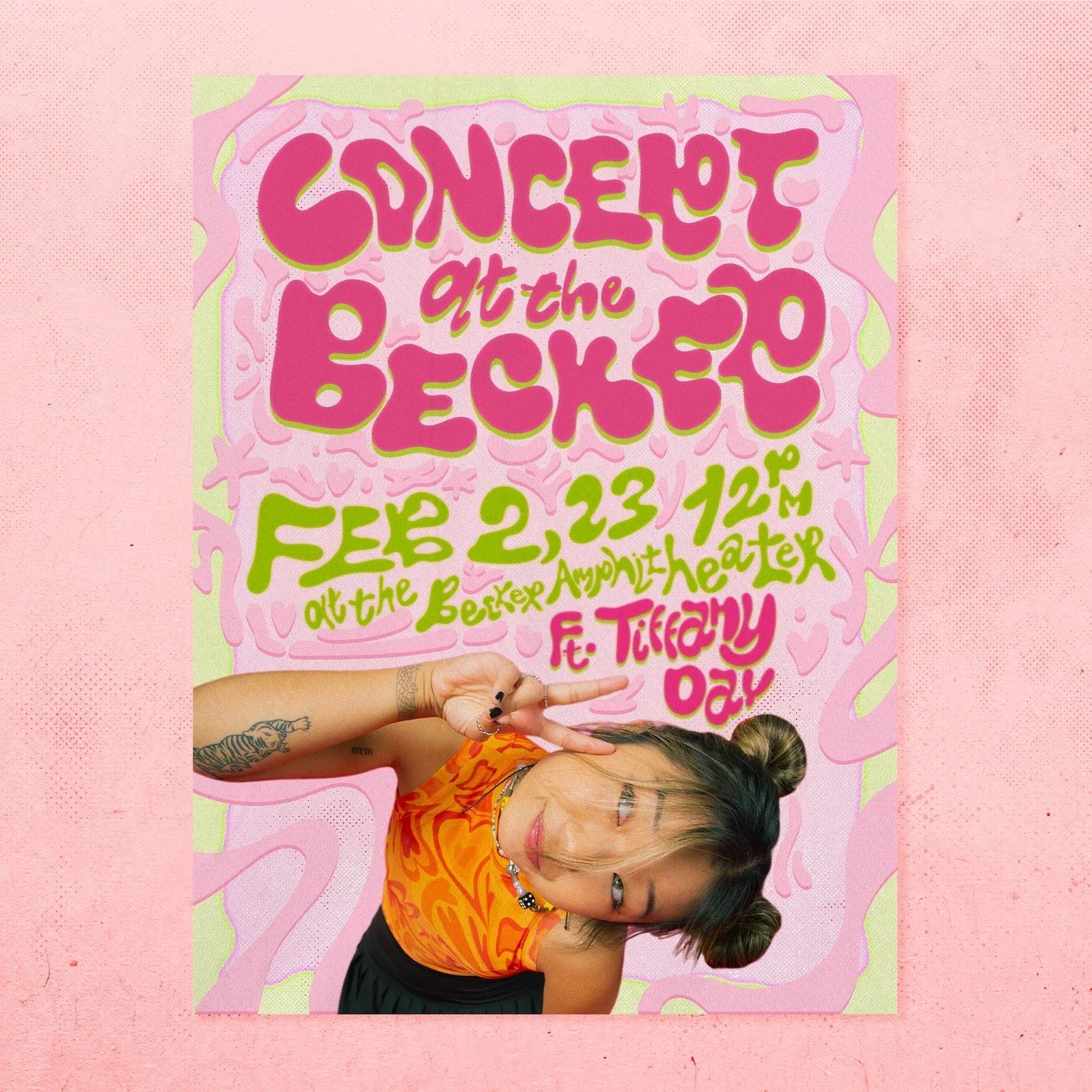 Redoing the poster for the Concert at the Becker featuring Tiffany Day, because why not?!

Last year's design wasn't my favorite, as I had to create it in a rush. However, it was still an exciting experience to work on something for such a talented a