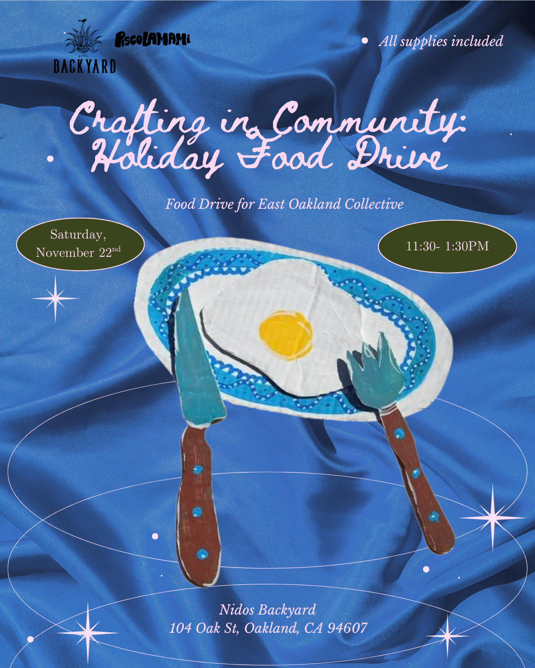 Crafting in Community: Food Drive for East Oakland Collective