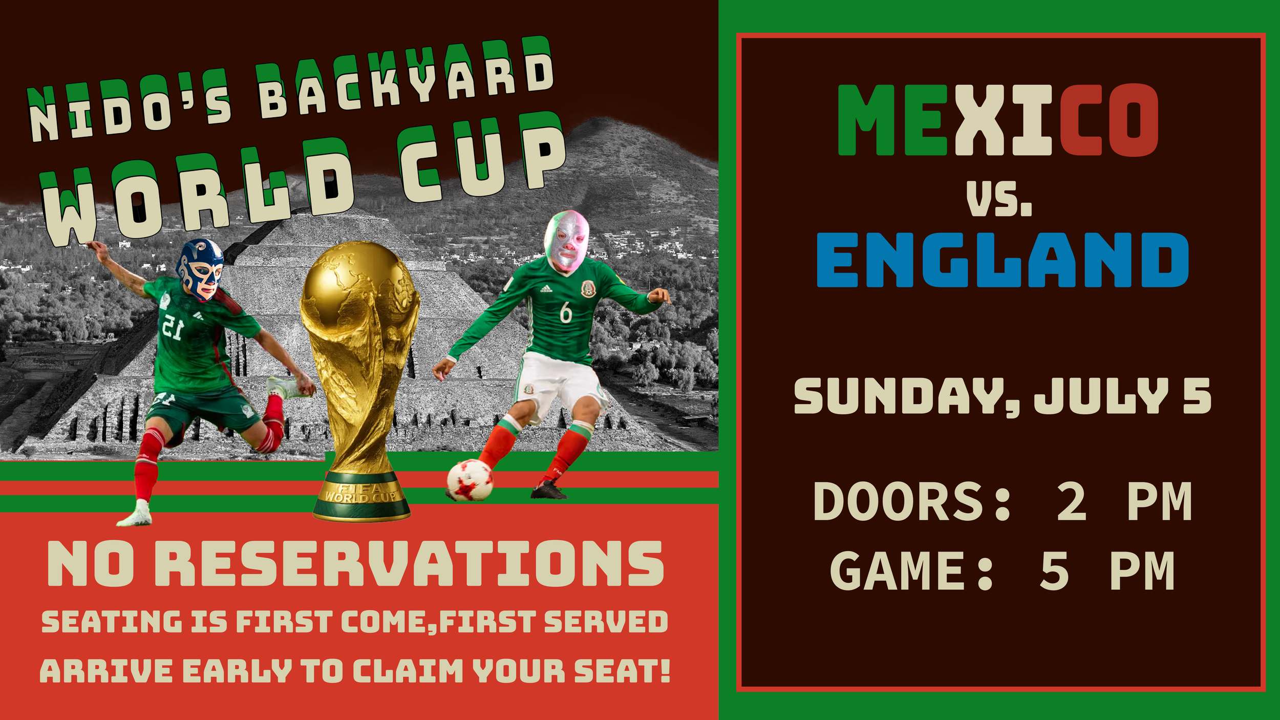 WORLD CUP WATCH PARTY: Mexico vs. ENGLAND