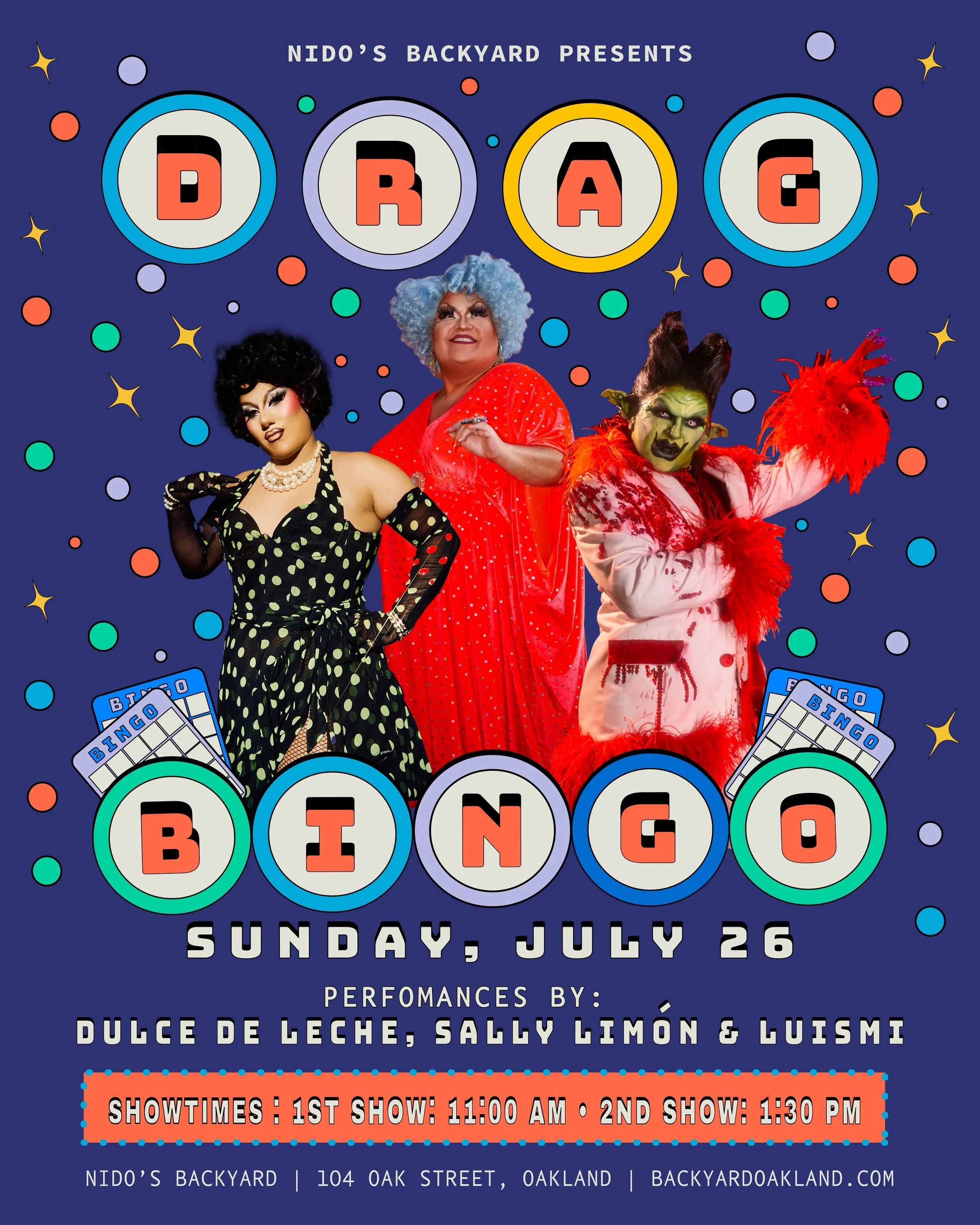 Drag Bingo: Hosted by Dulce de Leche, Sally Limón & Luismi