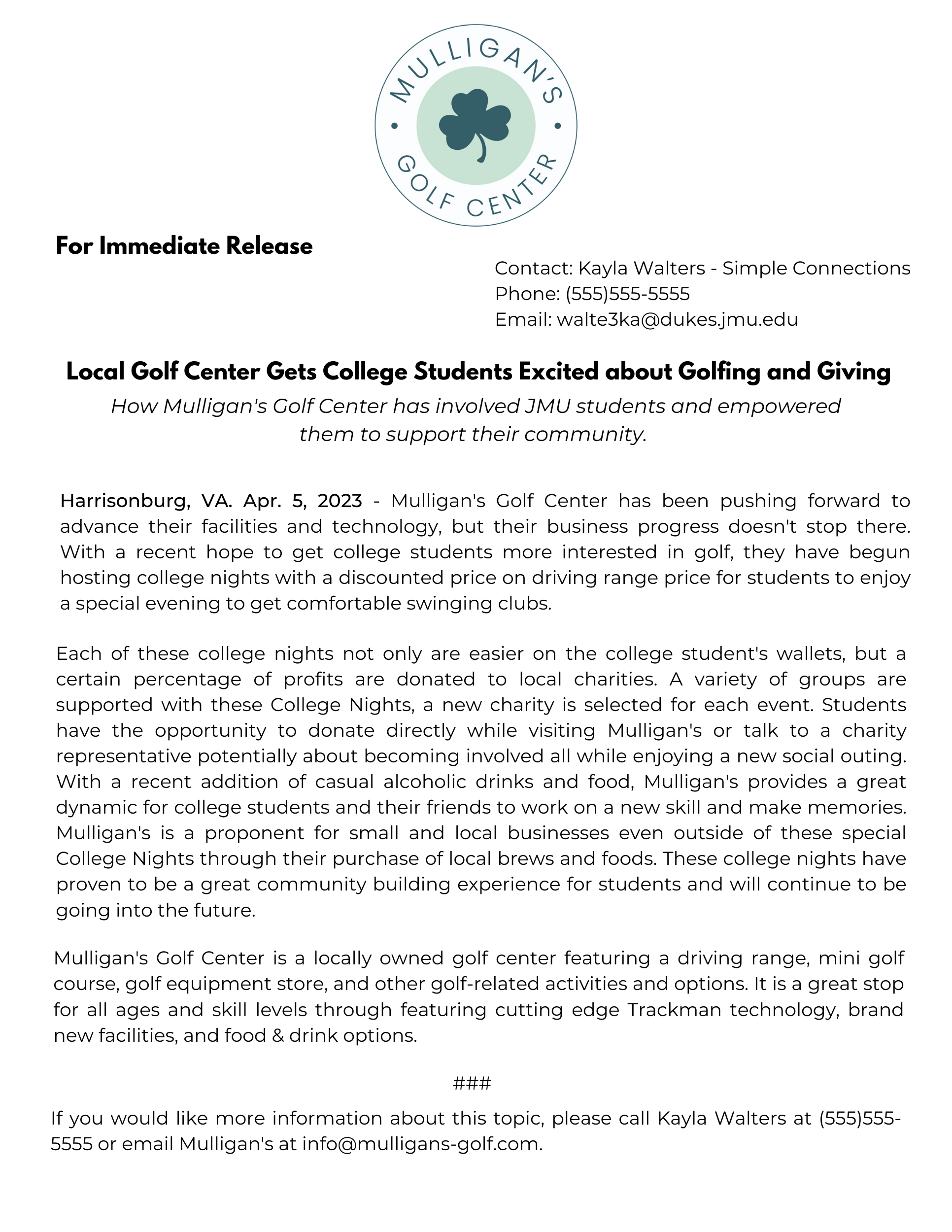 Mulligan's Press Release.png