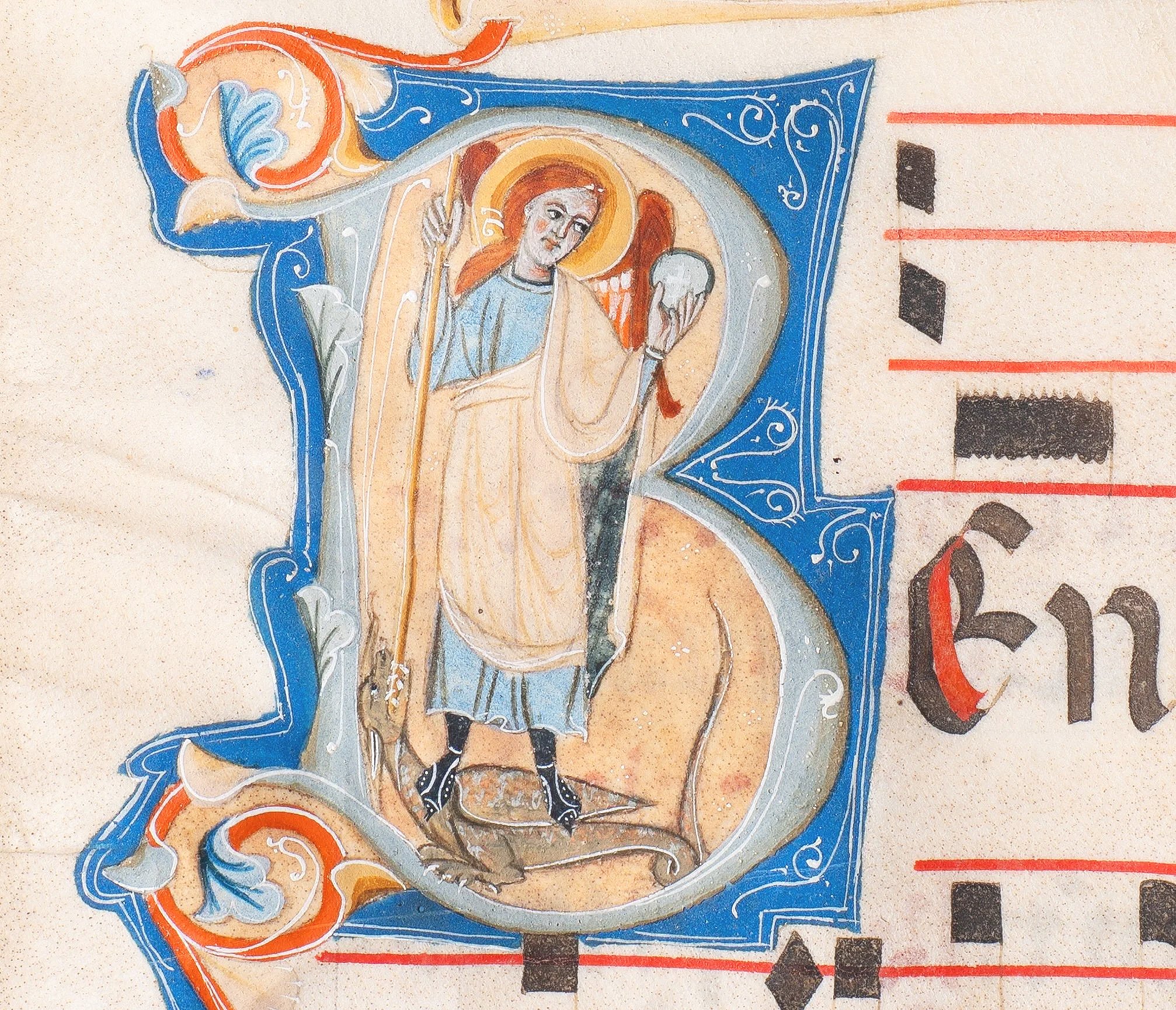 Umbrian Artist, Saint Michael the Archangel Slaying a Dragon, Italy, Umbria, perhaps Emilia, 1280-90