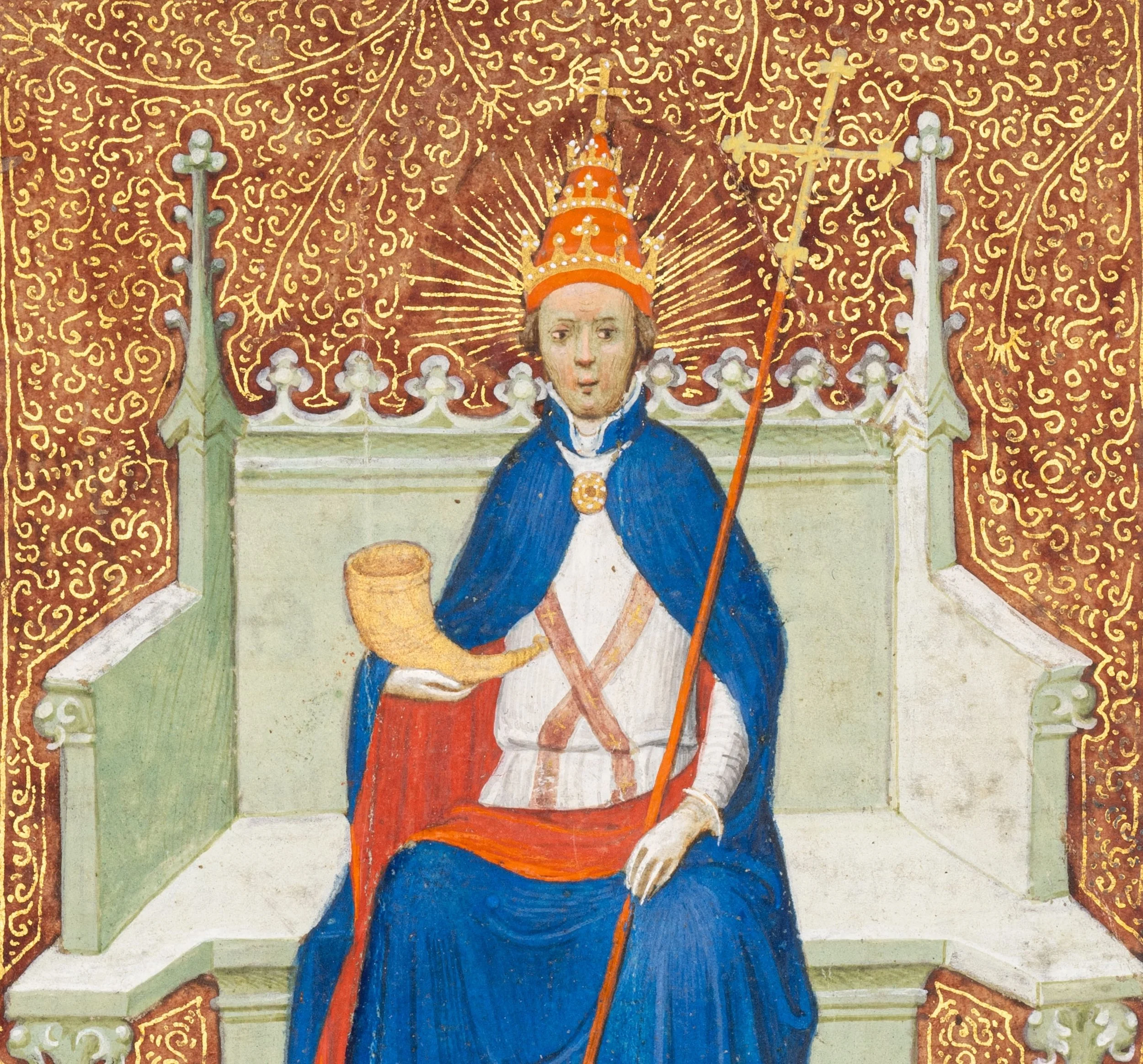 SOLD - Masters of the Gold Scrolls, Saint Cornelius, Bruges, Southern Netherlands, circa 1440