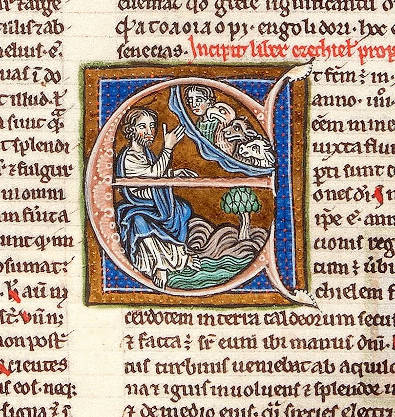 SOLD - The Almagest Master, The Vision of Ezekiel, France, Paris, circa 1220