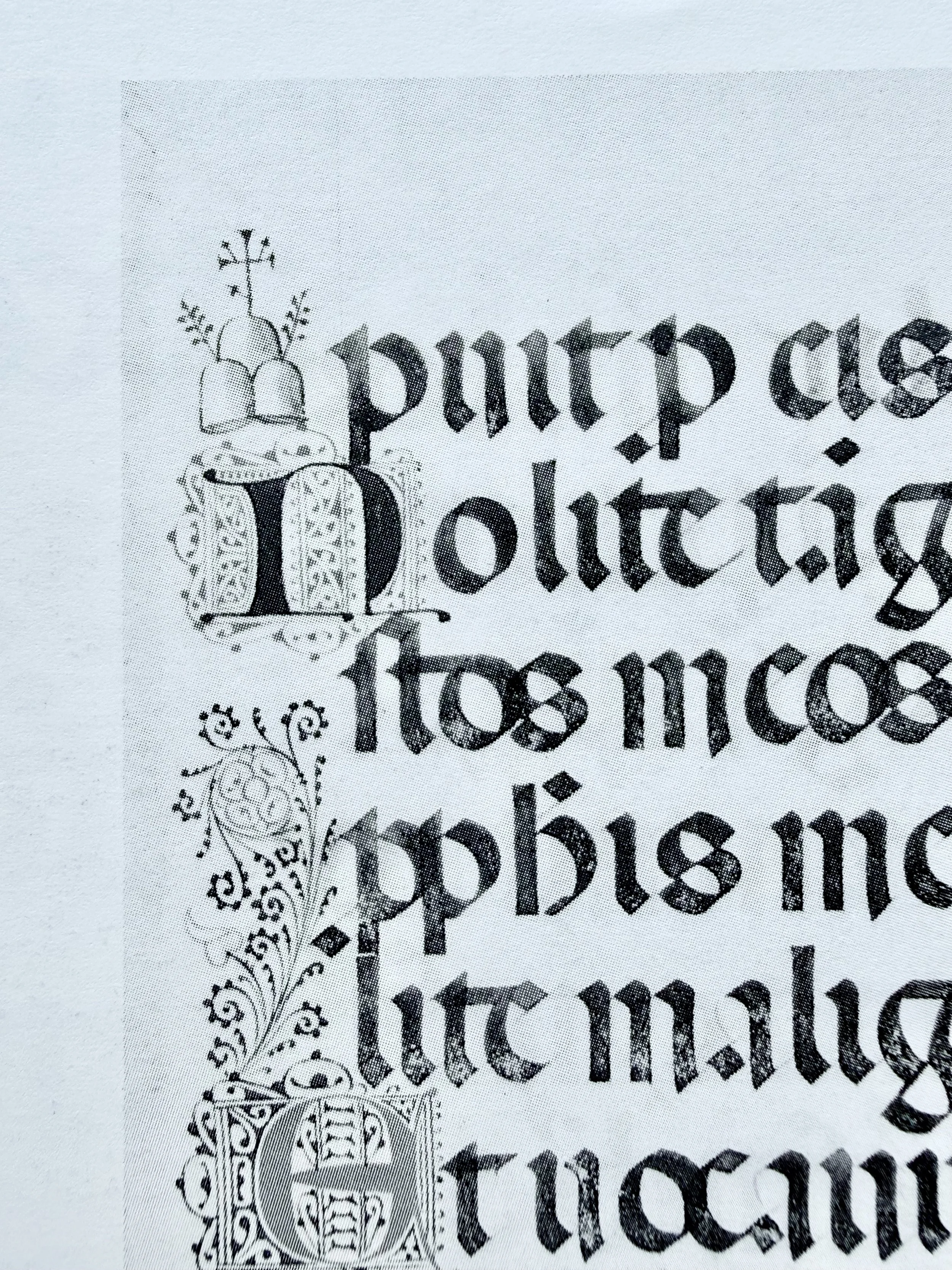 Illuminated choirbook fragments by Giovanni Pietro Birago from the dispersed Olivetan manuscript, Staatliche Graphische Sammlung, Munich, showing Olivetan symbol in margin