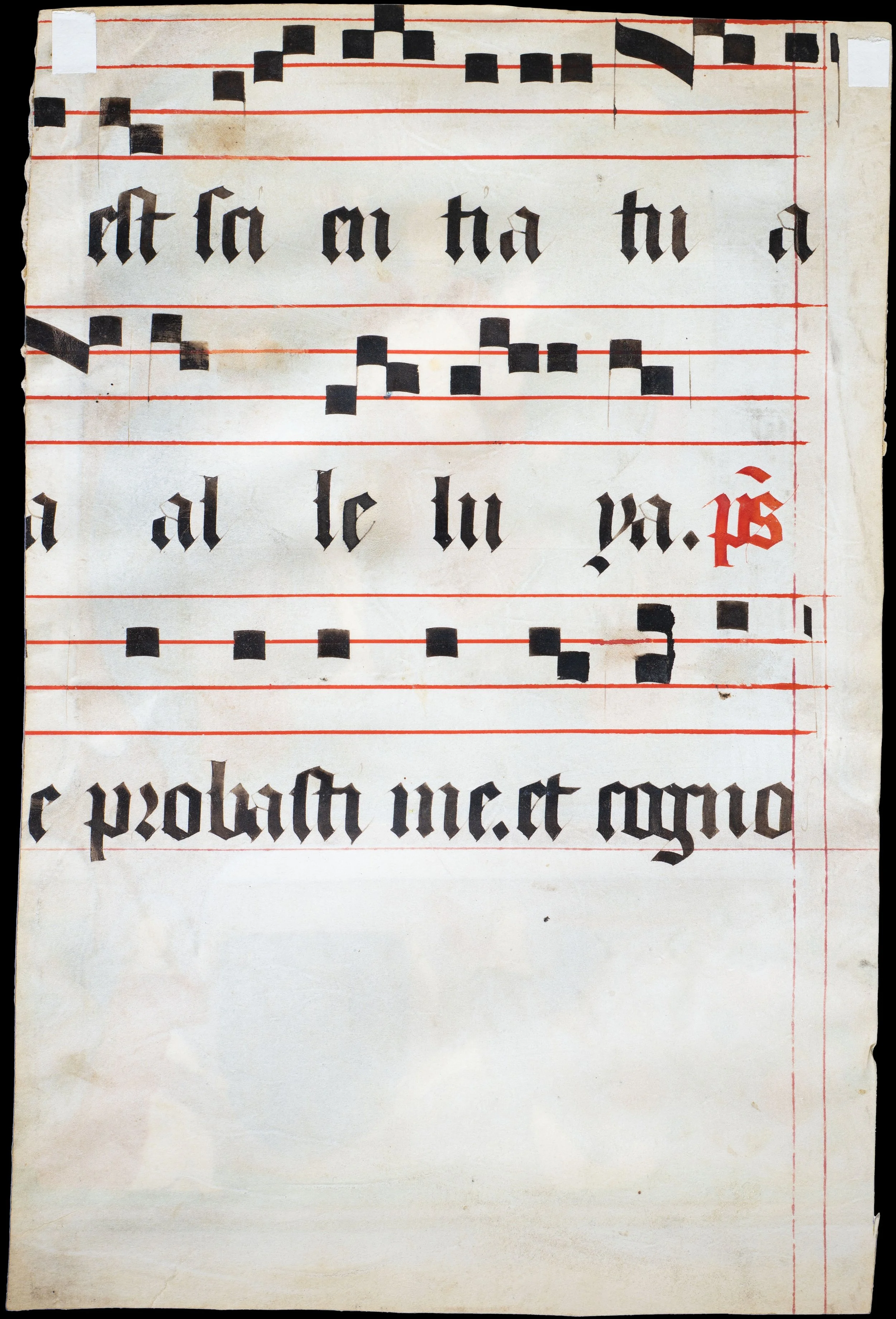 Verso of the Resurrection of Christ illuminated manuscript miniature from the Abbey of Saint-Victor Gradual, Master of Philippe de Gueldres, Paris, France, c. 1500–1510