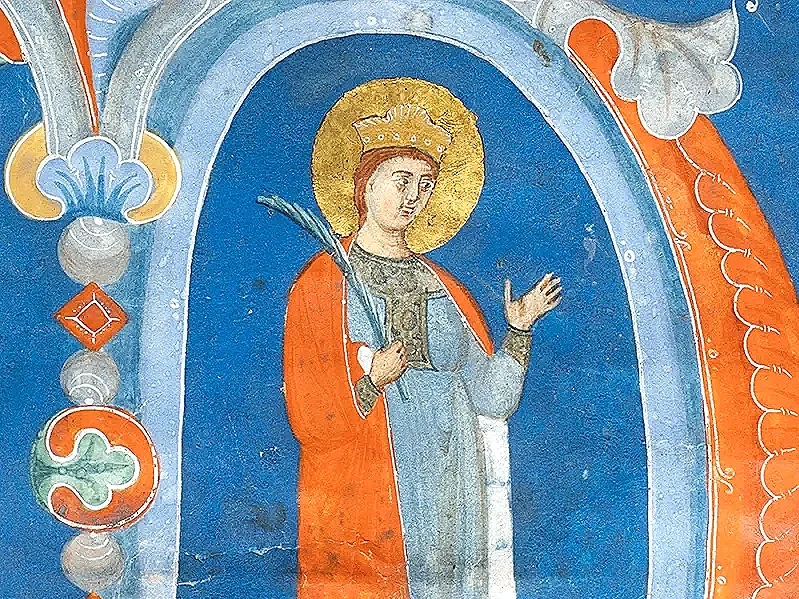 Bolognese artist, a close follower of Jacopino da Reggio, Saint Ursula, Italy, Bologna, c. 1290-1300