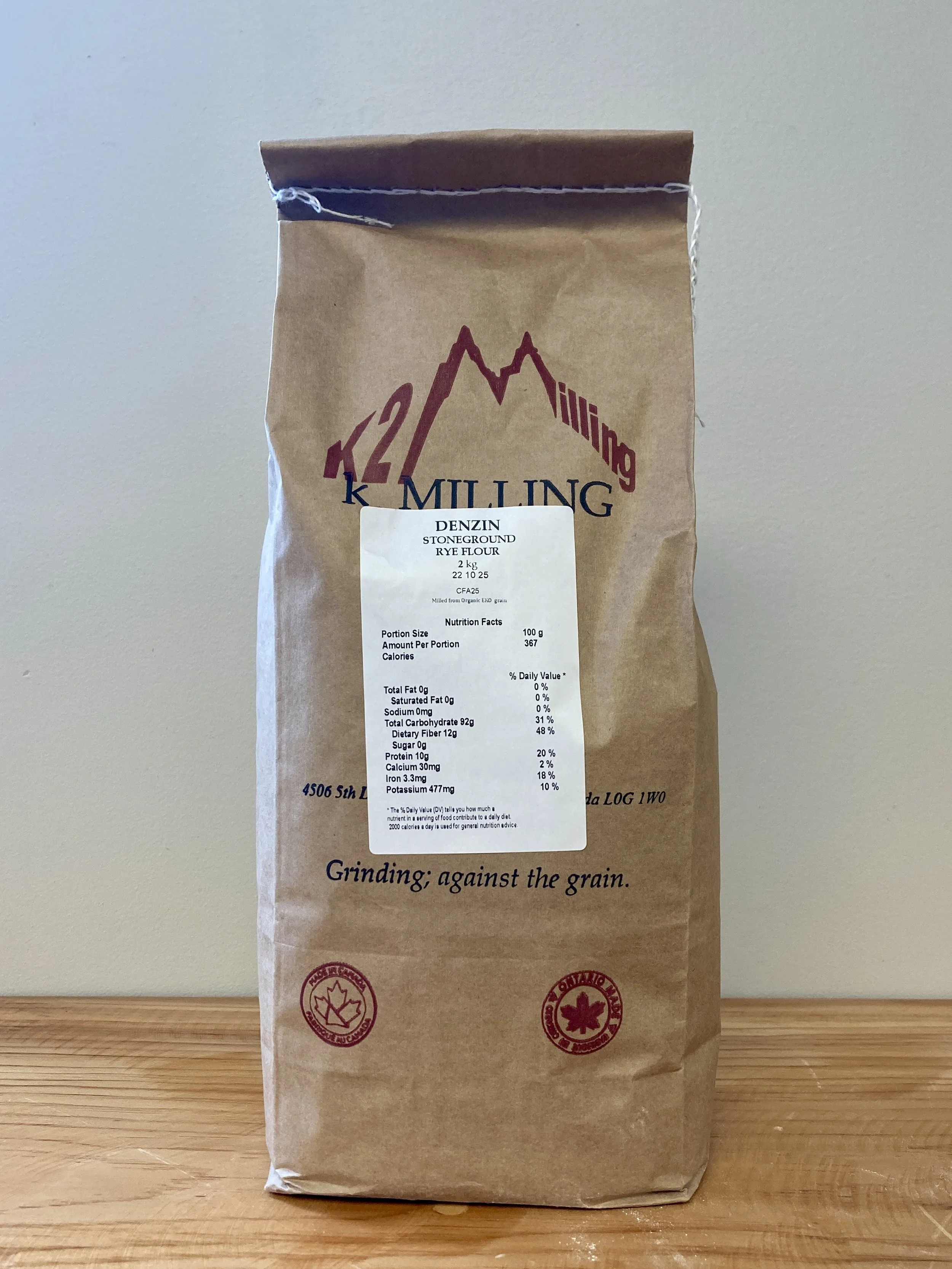 Denzin Stone-Ground Rye Flour - K2 Milling