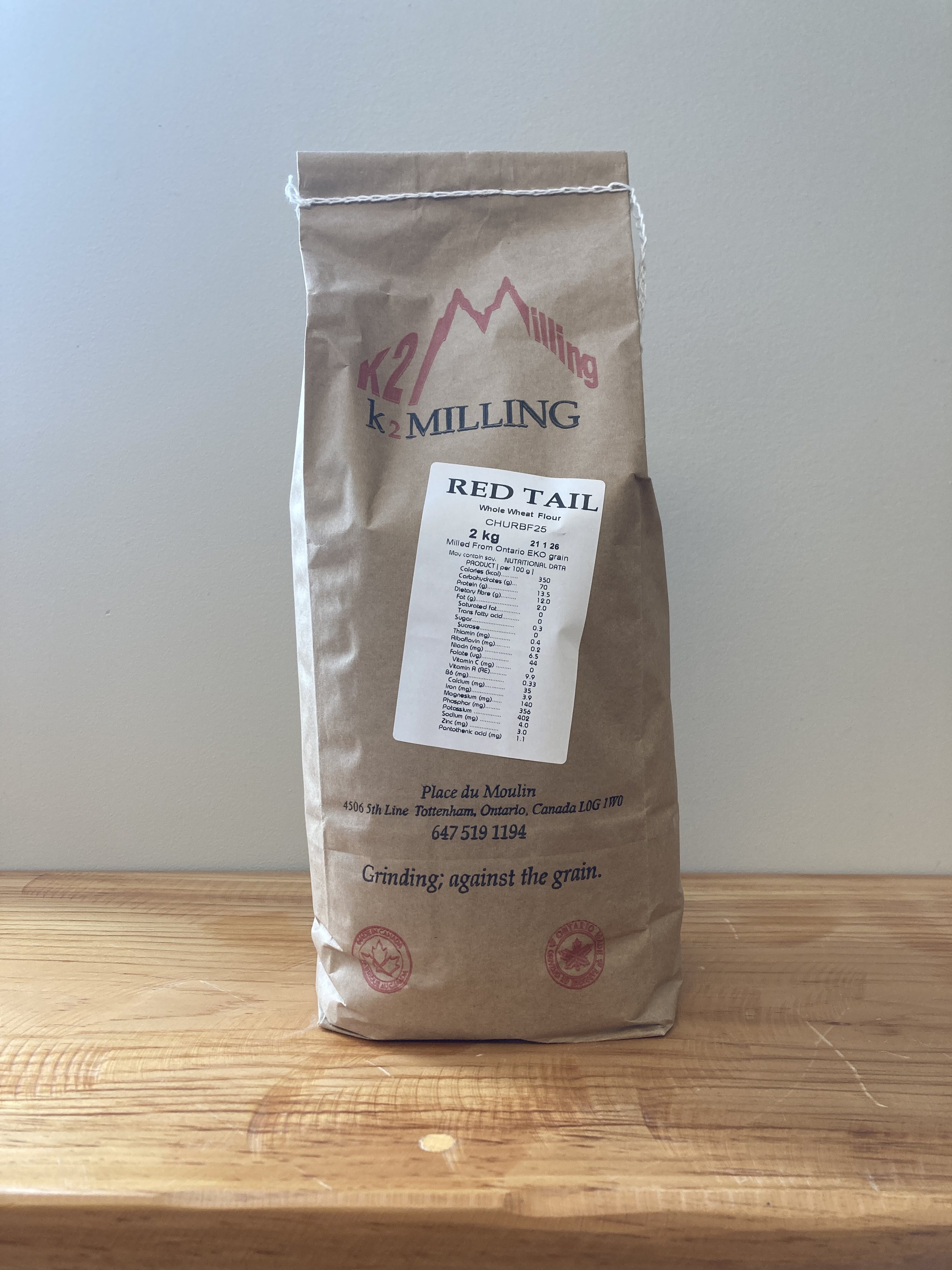 Red Tail Whole Wheat Flour - K2 Milling