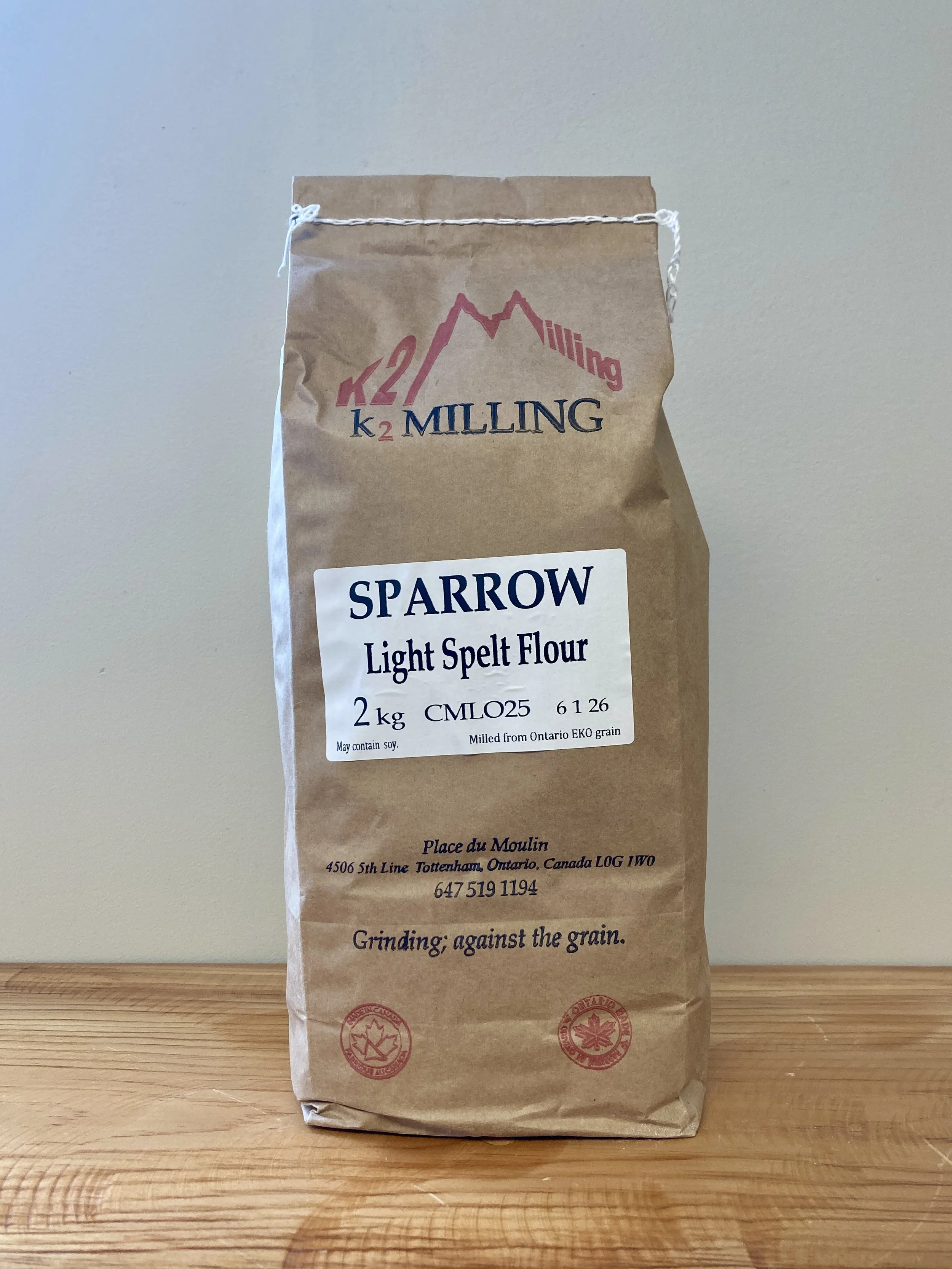 Sparrow Light Spelt Flour - K2 Milling