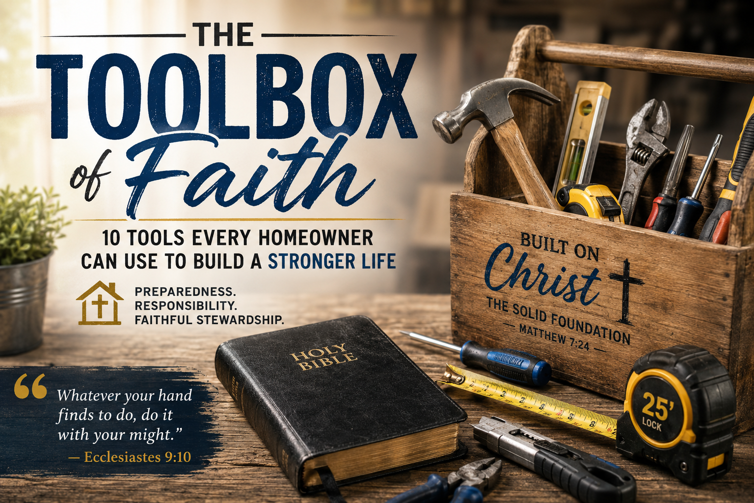 The Toolbox of Faith: 10 Tools Every Homeowner Can Use to Build a Stronger Life