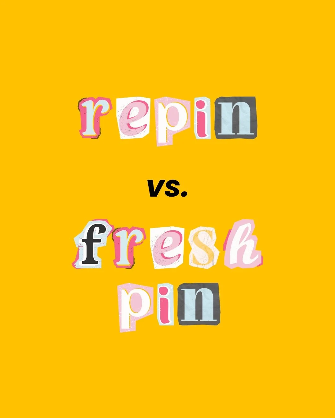 Both types are important for different things!

Fresh pins are the pins you should focus mostly on to be seen on Pinterest as a food blogger.

With that being said, there are some benefits to repins for your recipes. 

Check your Pinterest Analytics-
