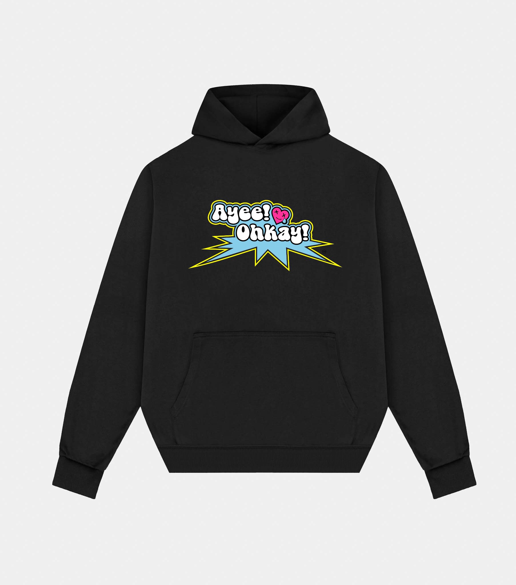 front of ayeeohkay black hoodie.jpg